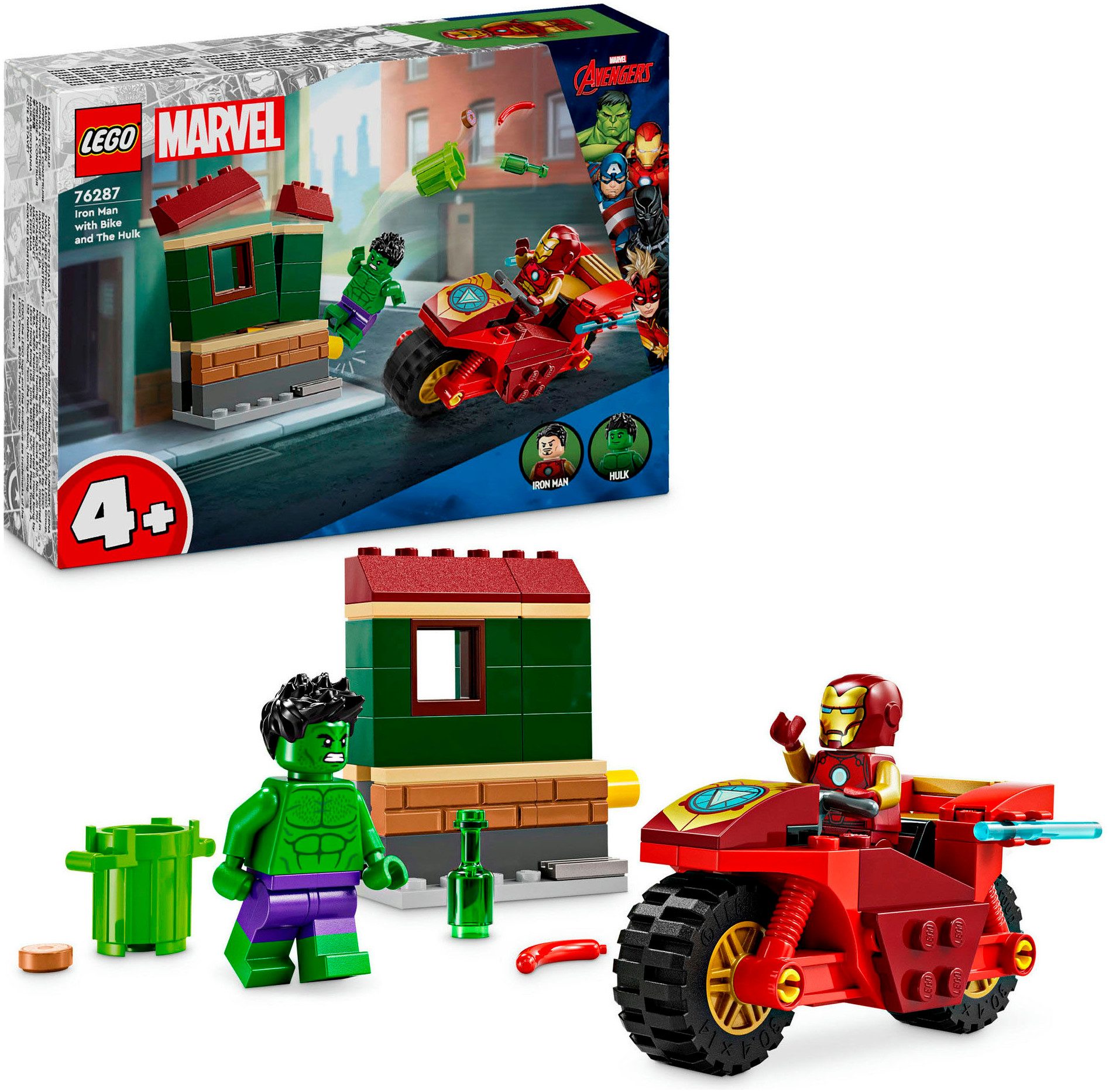 LEGO® Iron Man mit Bike und der Hulk (76287), LEGO Super Heroes Konstruktio günstig online kaufen