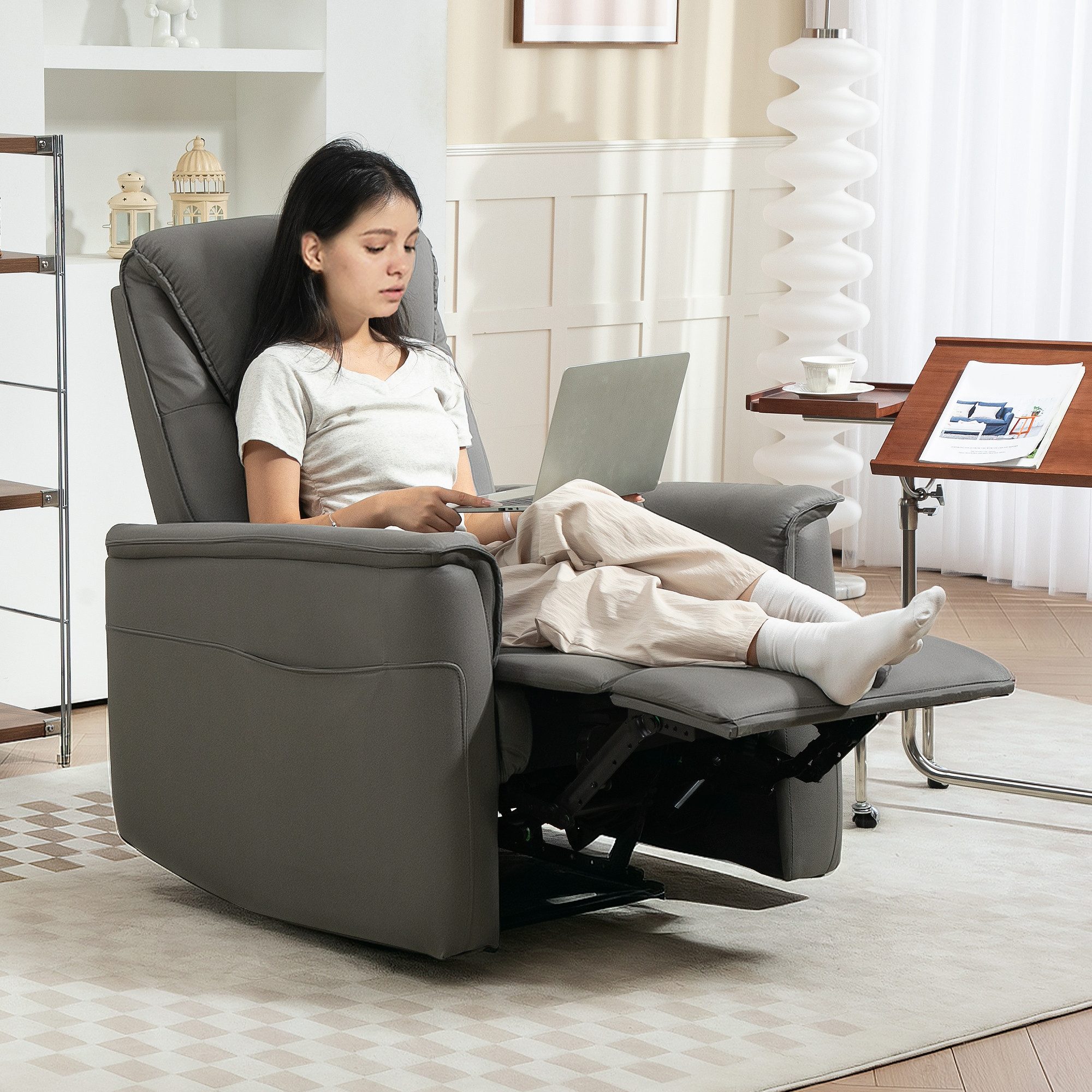 HOMCOM Relaxsessel mit Liegefunktion, Taschenfederkern (Fernsehsessel, günstig online kaufen