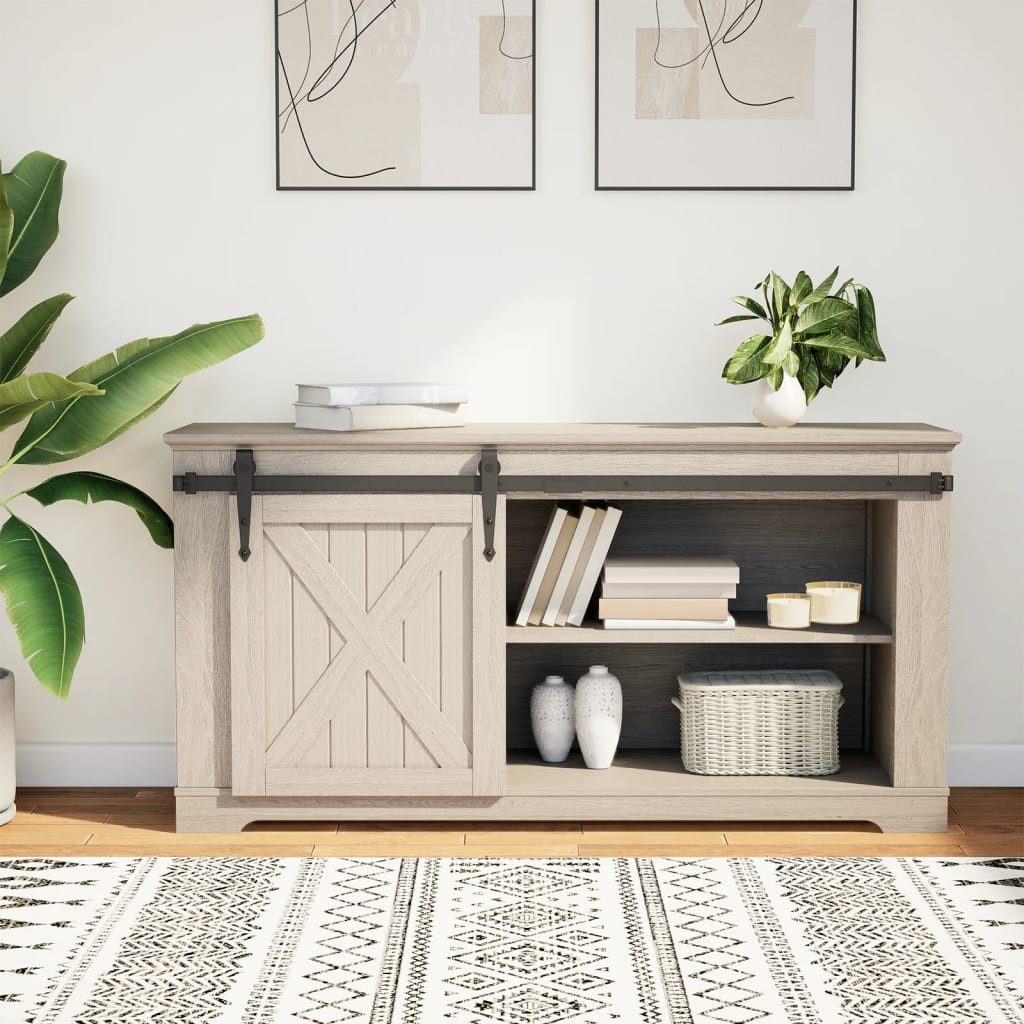 vidaXL Schrankeinsatz Mini Schiebetürbeschlag Set für Schranktüren 122 cm Carbonstahl (2 St)