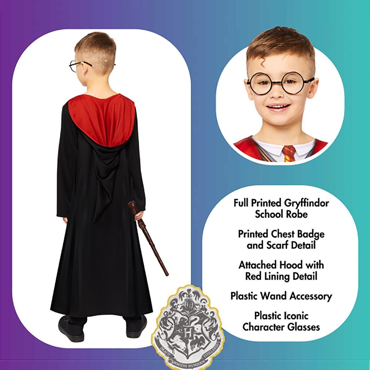 Riethmüller Zauberer-Kostüm Harry Potter Deluxe Kinder Kostüm