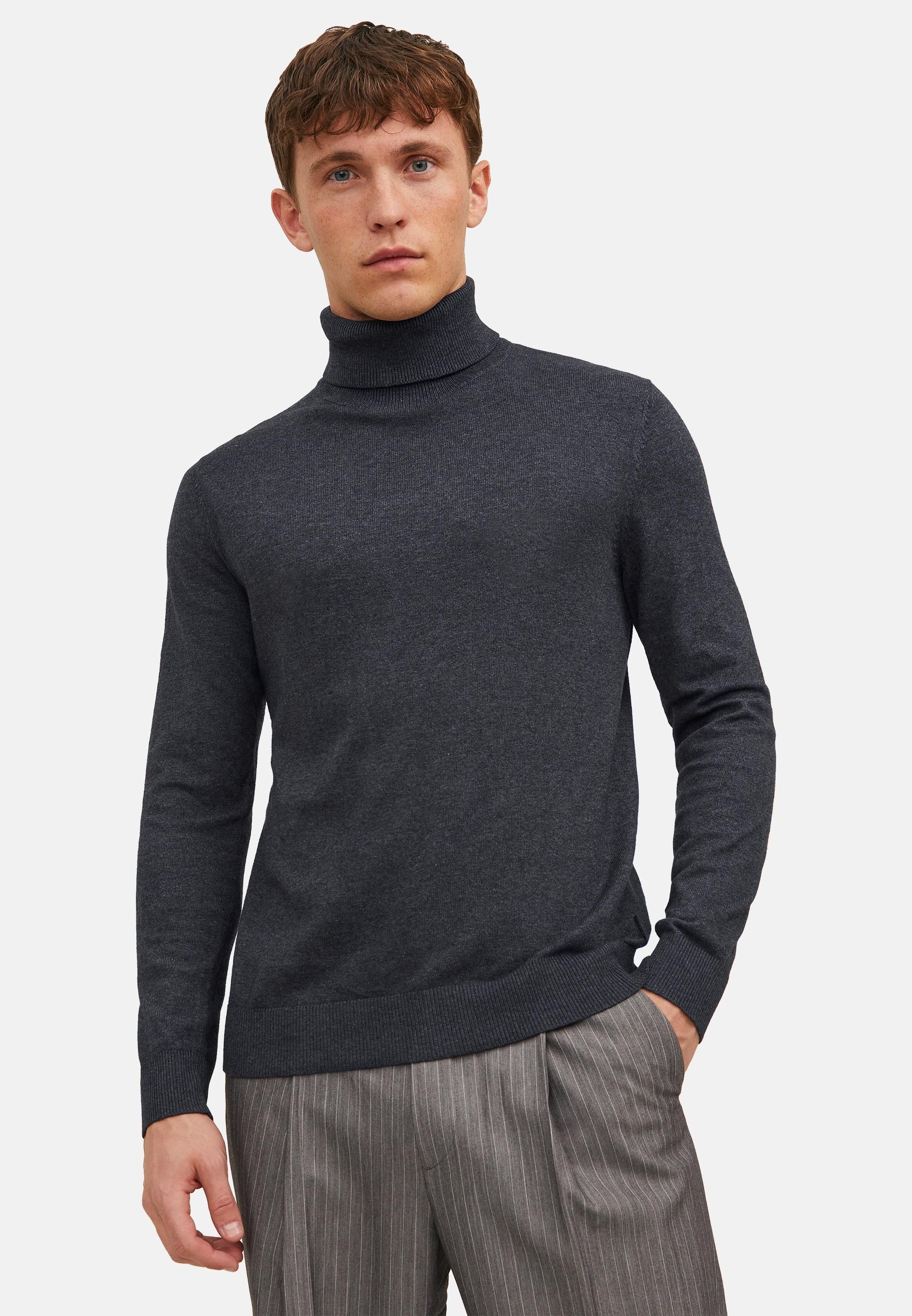 Jack & Jones Rollkragenpullover 2er Pack Emil Knit (Spar-Set, 2-tlg) Pullover - Baumwolle - Atmungsaktiv - Weicher Rollkragen Komfort