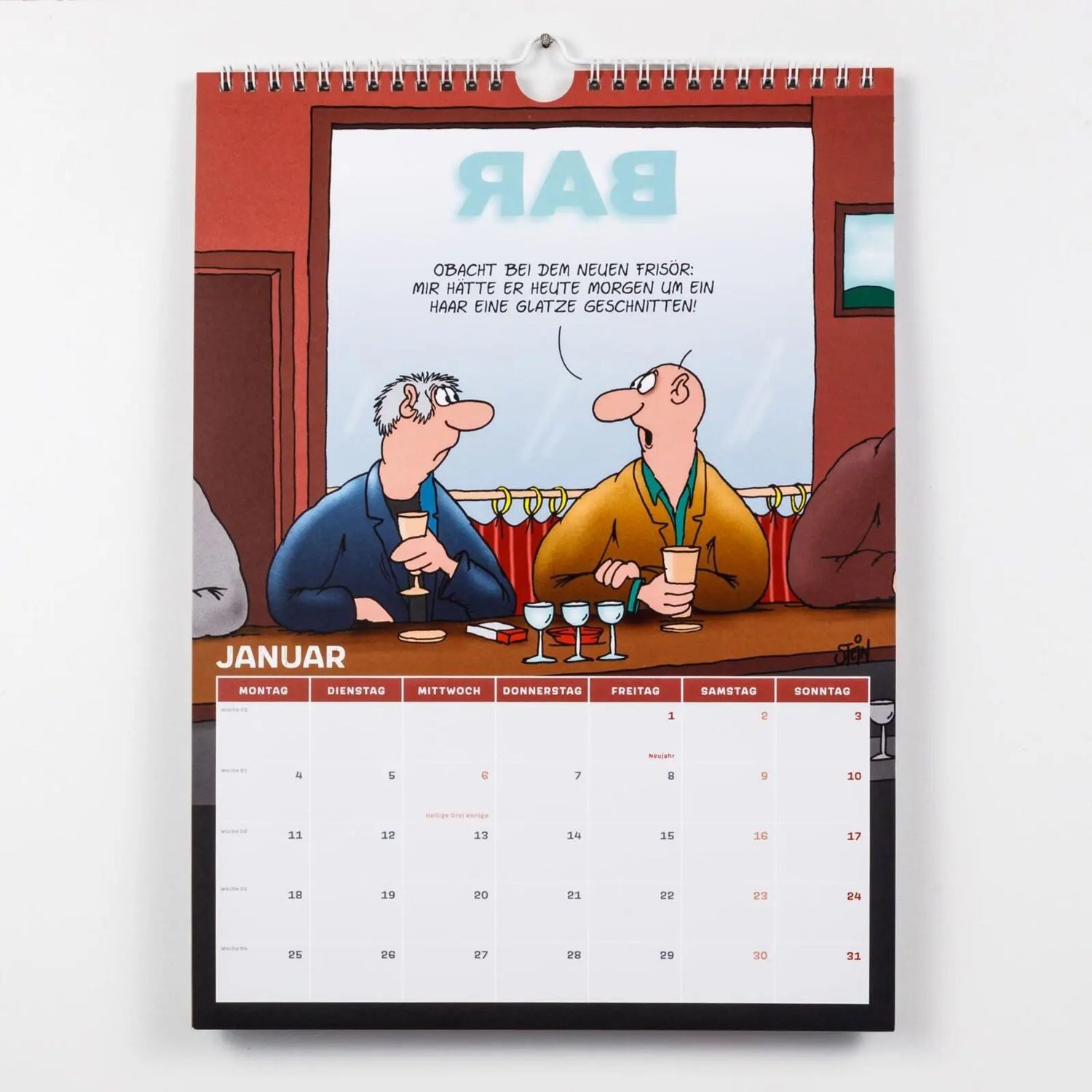 Lappan Verlag Wandkalender Uli Stein Rentnerkalender 2027: Monatskalender für die Wand – Bild 3 von 5