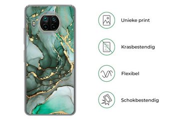 MuchoWow Handyhülle Gold - Marmor - Grün - Luxus - Marmoroptik - Grau, Phone Case, Handyhülle Xiaomi Mi 10T Lite, Silikon, Schutzhülle