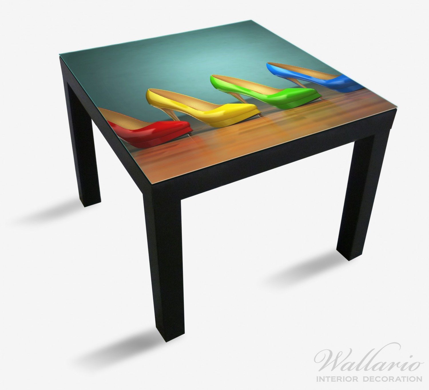 Wallario Tischplatte geeignet - Heels Bunte Ikea Frauen High Tisch für St), (1 Lack Schuhe für