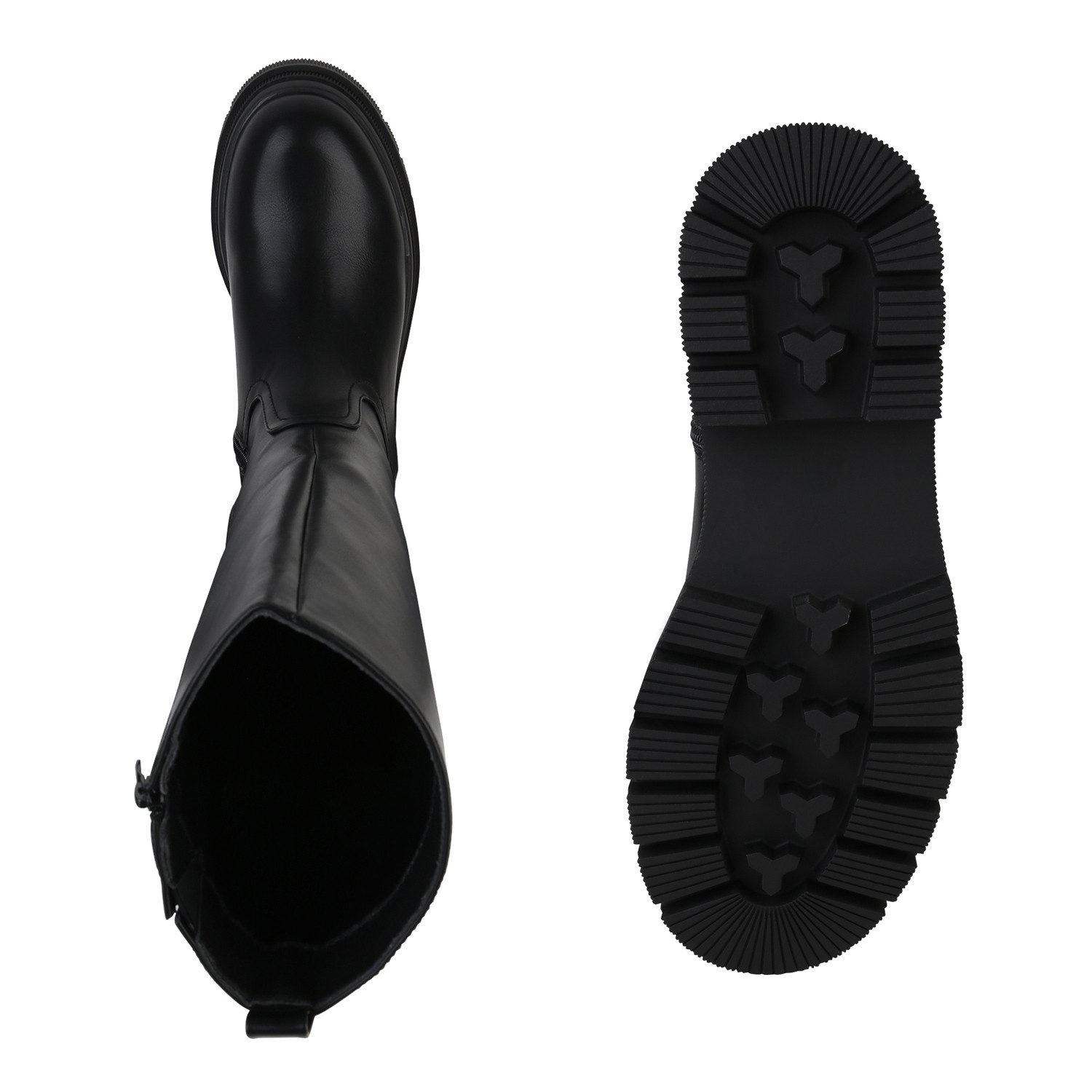 VAN HILL 841809 Plateaustiefel Damen Plateaustiefel Stiefel Plateau Vorne P günstig online kaufen