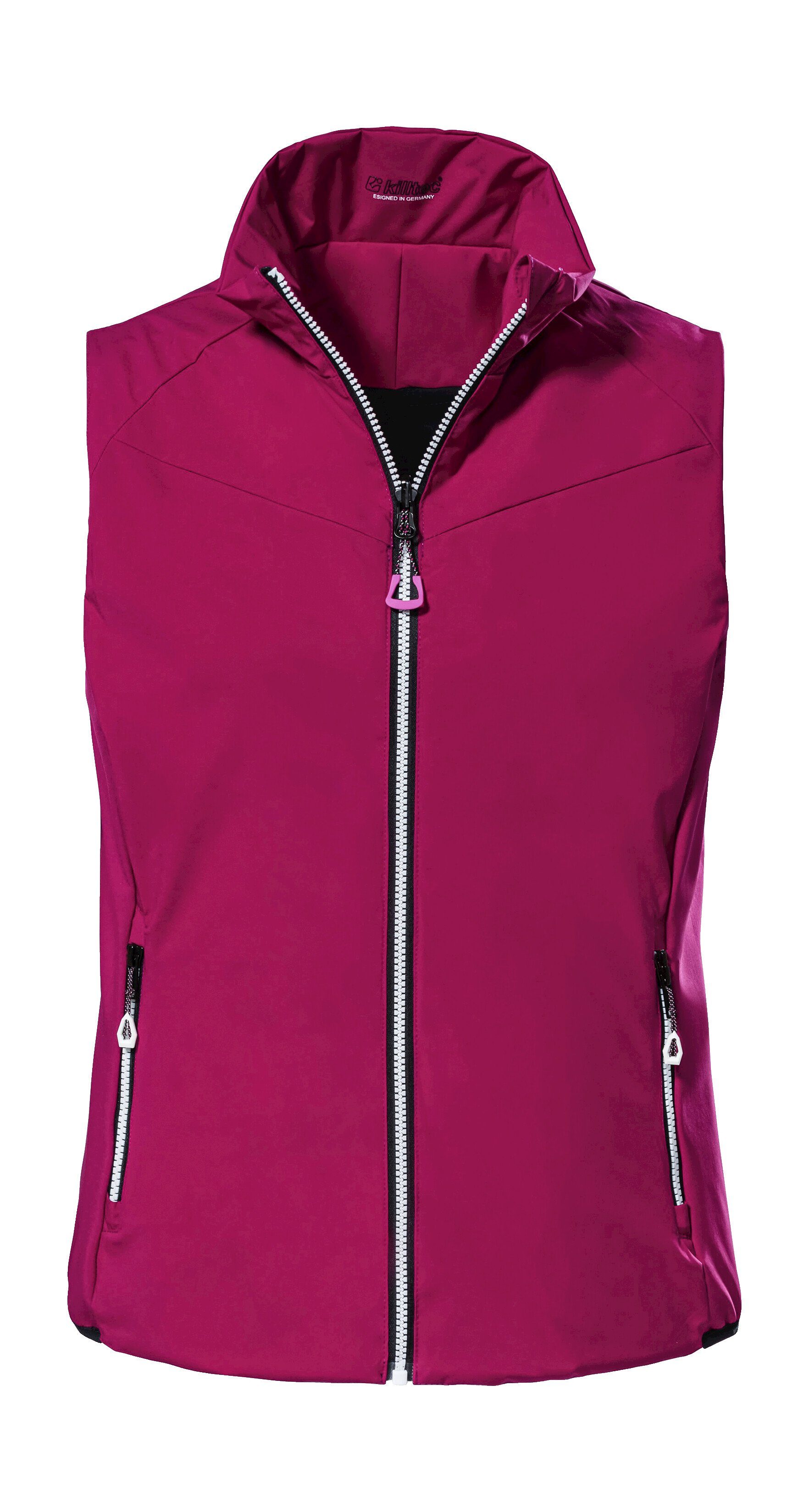 Killtec Funktionsweste KOW 98 WMN VST Wendeweste mit Colourblock, wasserabweisend, atmungsaktiv, Kinnschutz