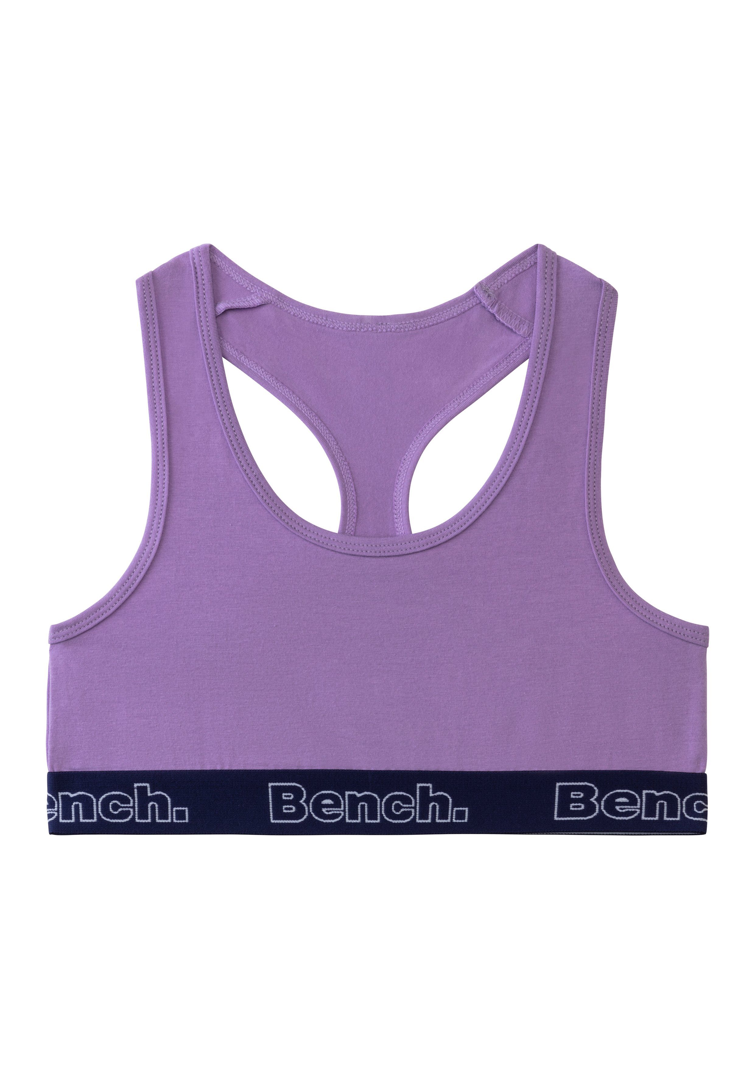 Bench. Bustier (Packung, 3-tlg) mit kontrastfarbigem Bündchen und Racerback