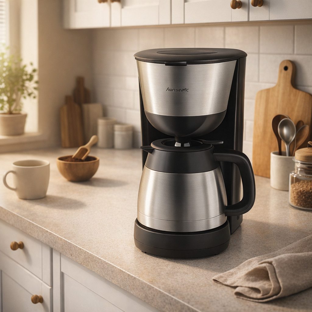 Hanseatic Filterkaffeemaschine HCM9001TJSD, 1l Kaffeekanne, Papierfilter 1x4, mit Edelstahl-Thermokanne