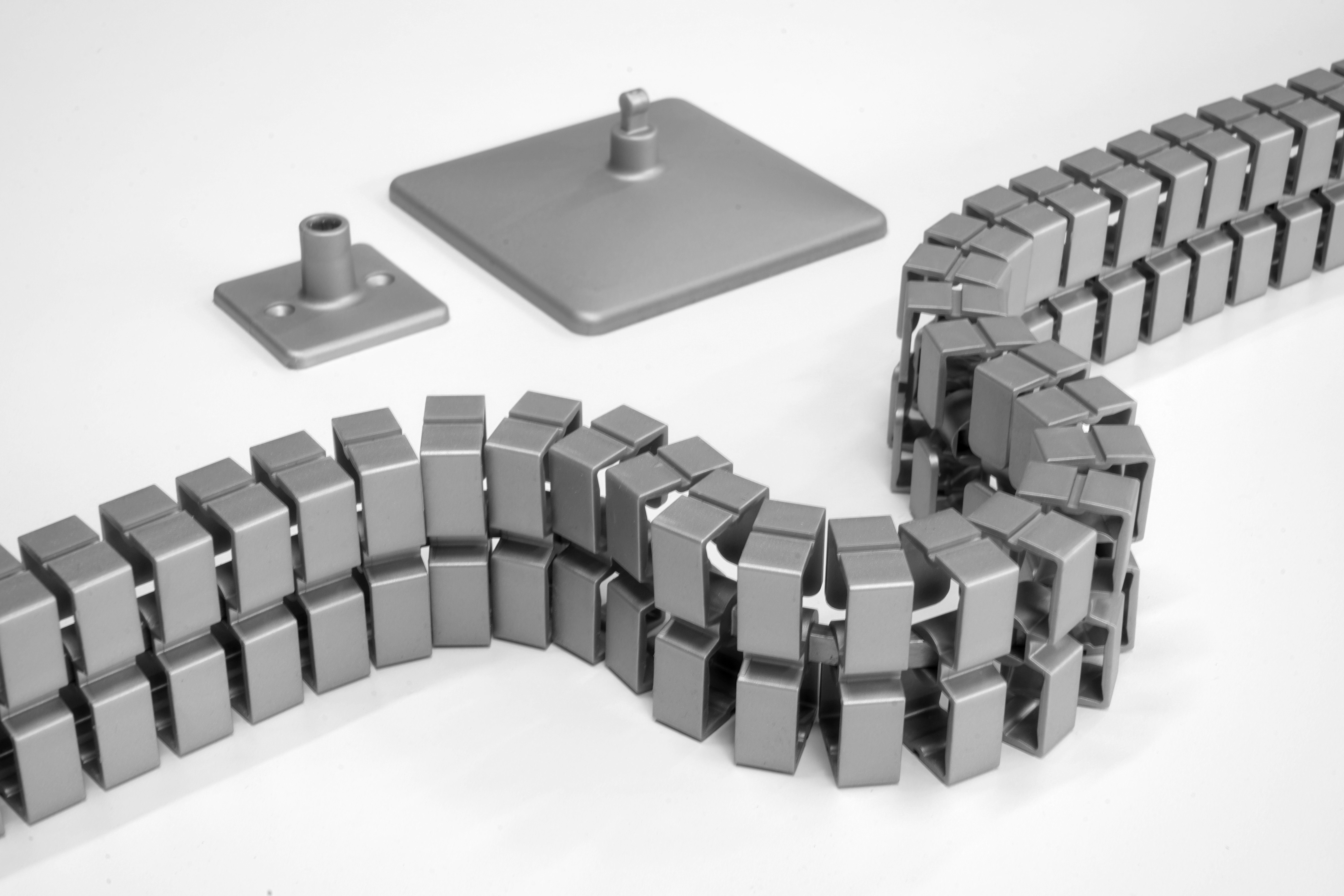 Actiforce Kabelkanal Kabelkette Slim (Premium Kabelführung, flexibel durch Wirbel-System Kabelmanagement am Schreibtisch), Flexibel, für jeden Schreibtisch