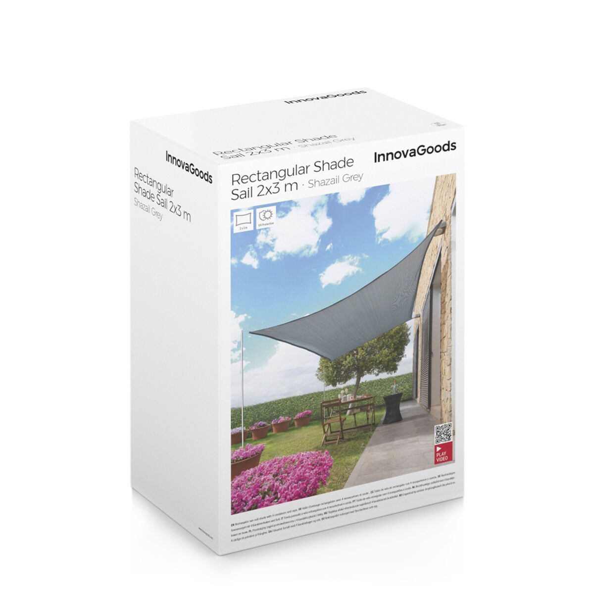 InnovaGoods Sonnensegel Beige Innovagoods Rechteckiges Sonnensegel Shazail InnovaGoods 2x3 m