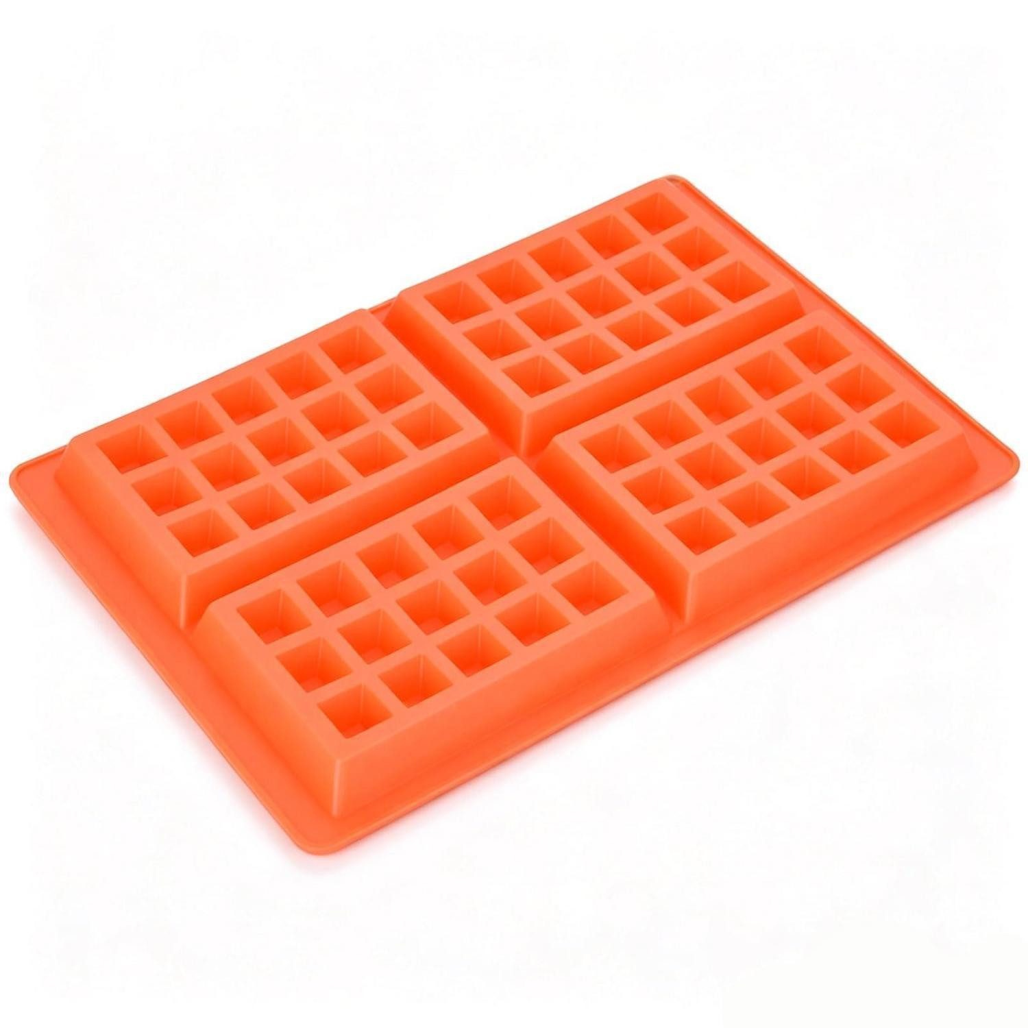 LuxusKollektion Silikonform Silikon Waffelform & Kuchenform mit 4 Hohlräumen
