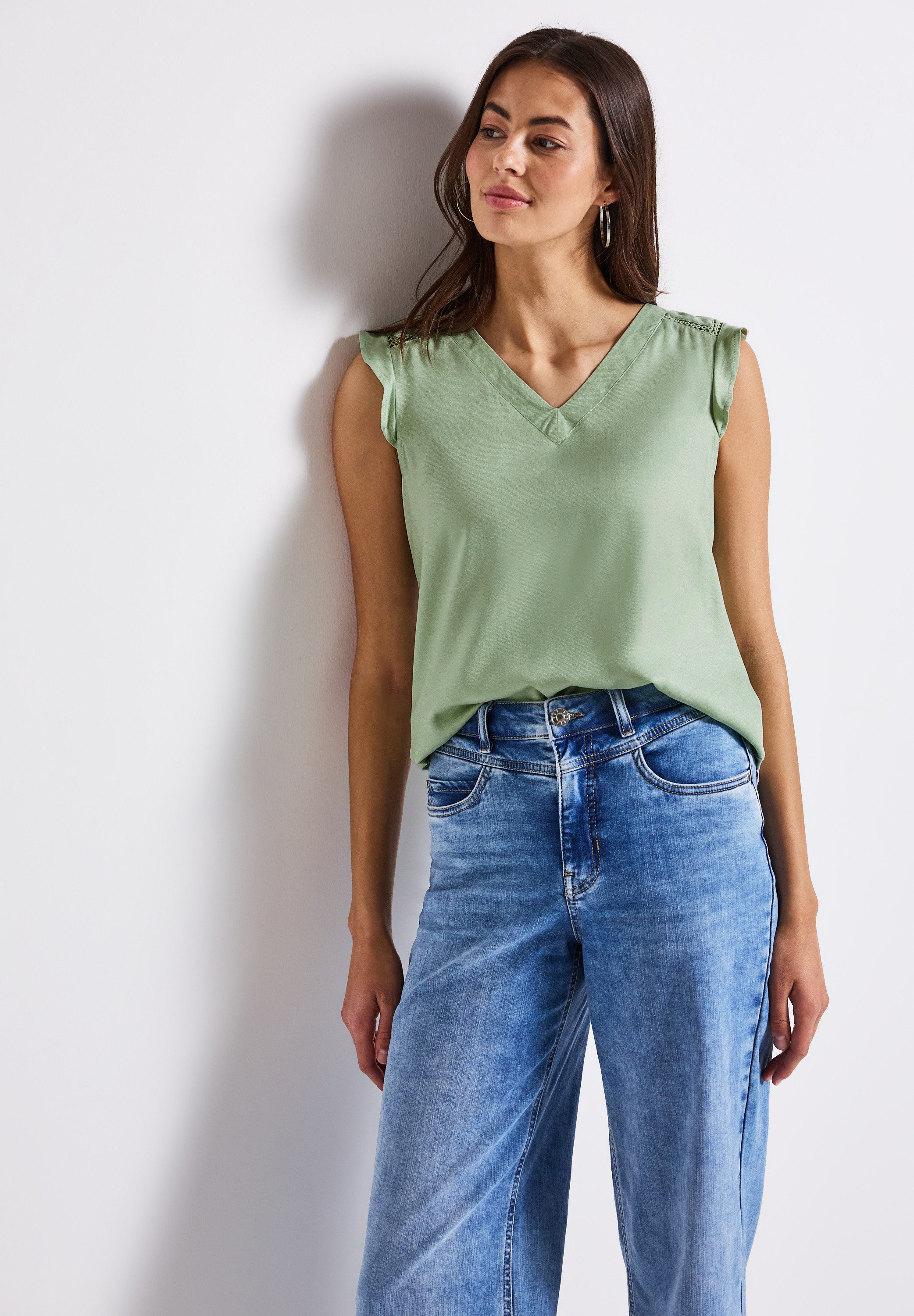STREET ONE Shirttop mit Häkeldetails günstig online kaufen