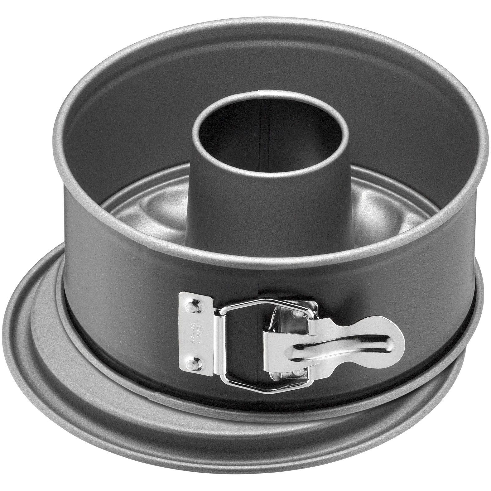 Kaiser Backformen Springform Inspiration, (3-tlg), Flachboden, Rohrboden, für Torten/Rührkuchen/Gugelhupf, Stahl