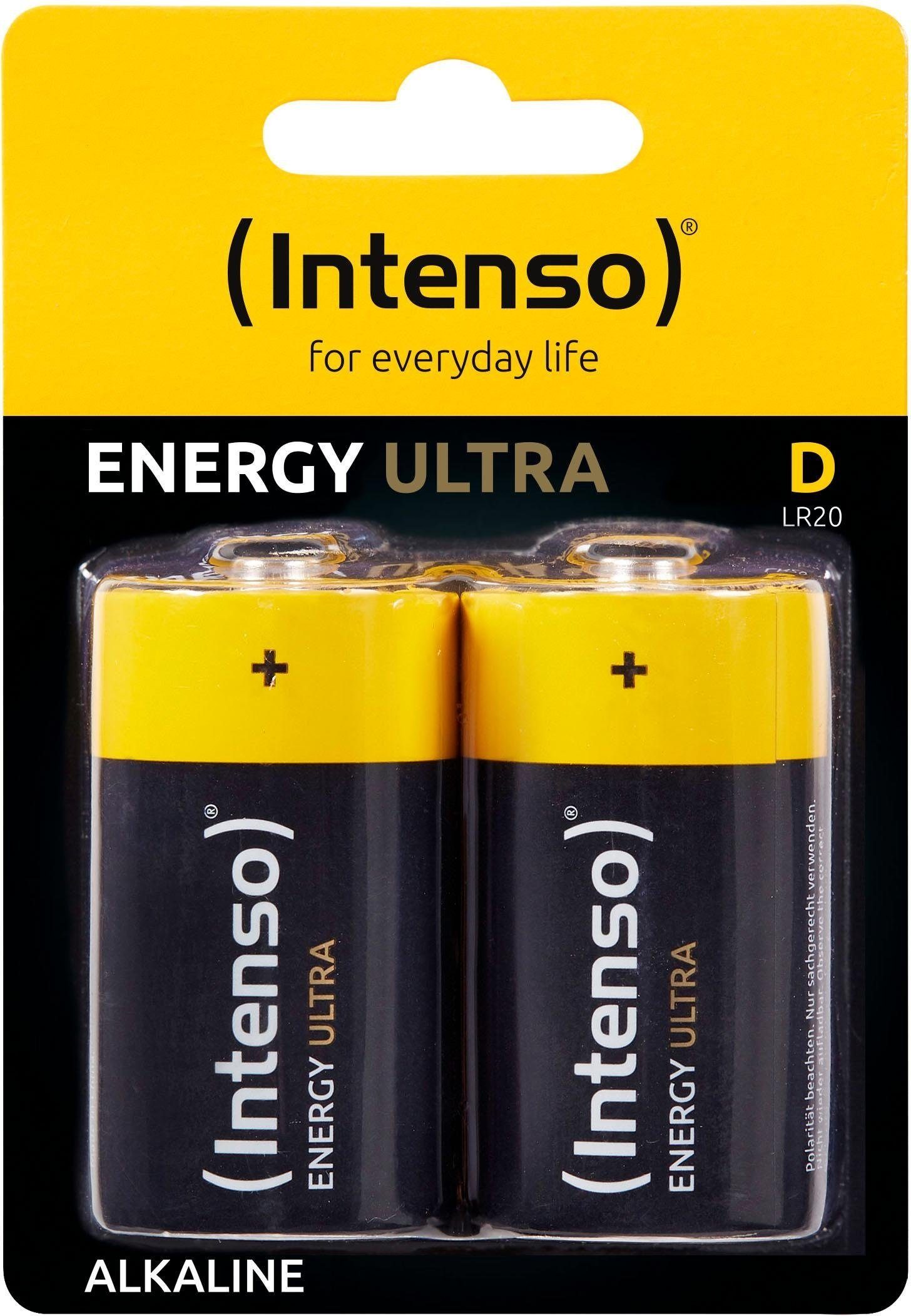 Intenso 2er Batterie, Energy LR20 (2 Pack D St) Ultra