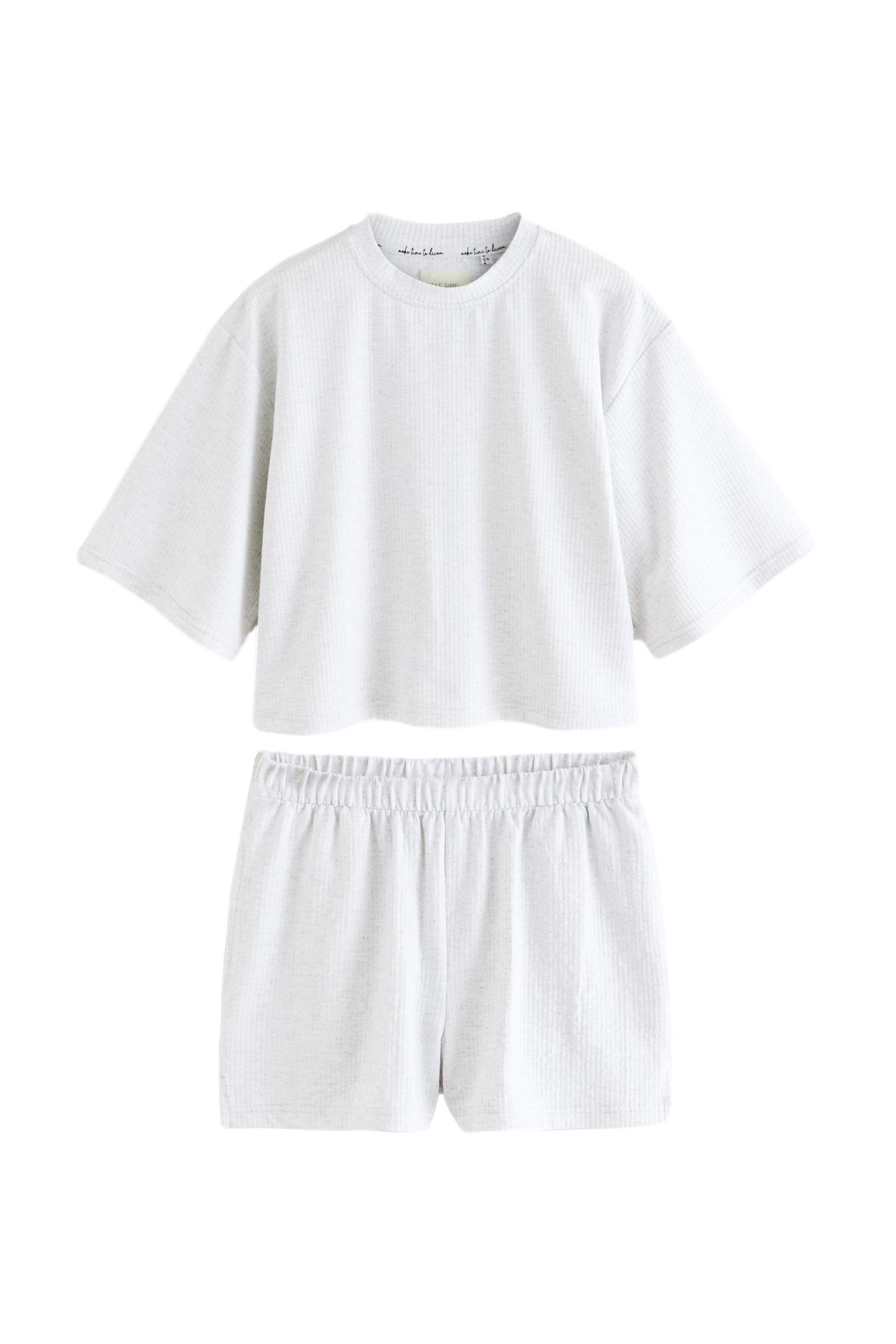 Pyjama Kurzer strukturierter Pyjama