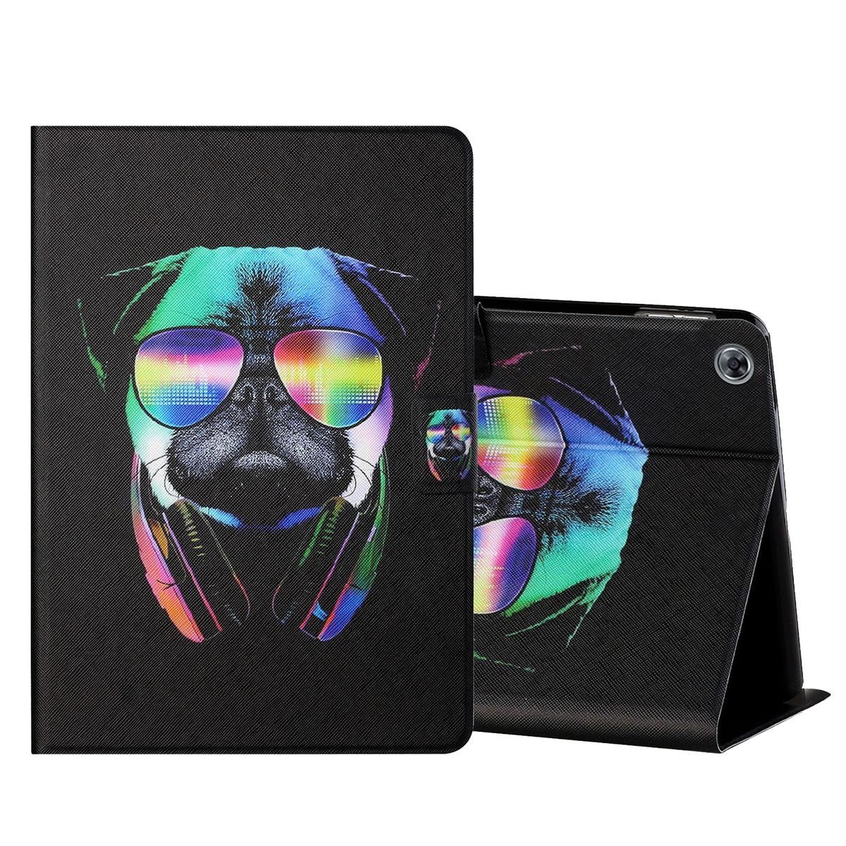 Wigento Tablet-Hülle Für Huawei MediaPad M5 Lite 10.1 Zoll Motiv 5 Tablet Tasche Kunst Leder Hülle Etuis