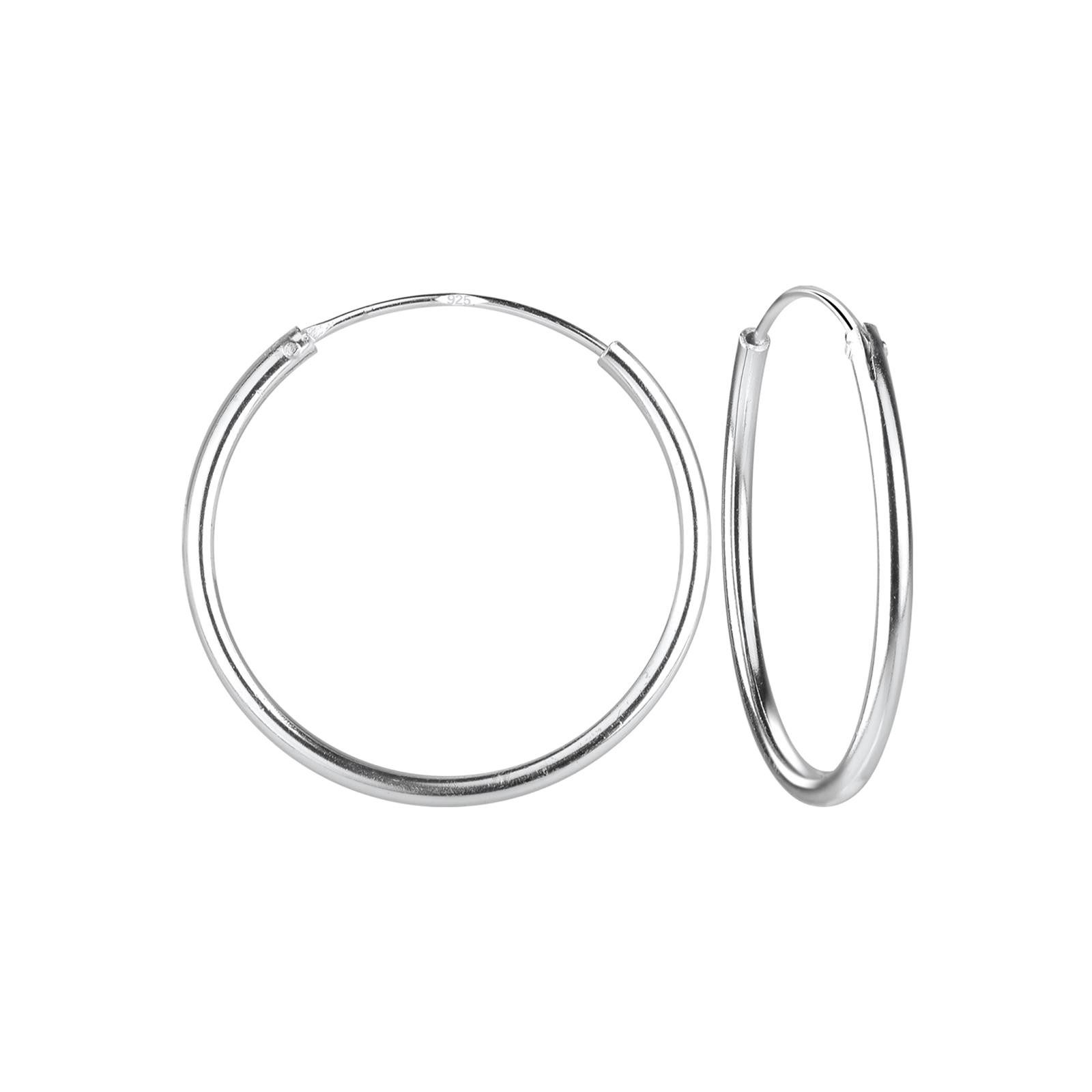 Monkimau Ohrring-Set 18mm Creolen 925 Silber, Hypoallergen