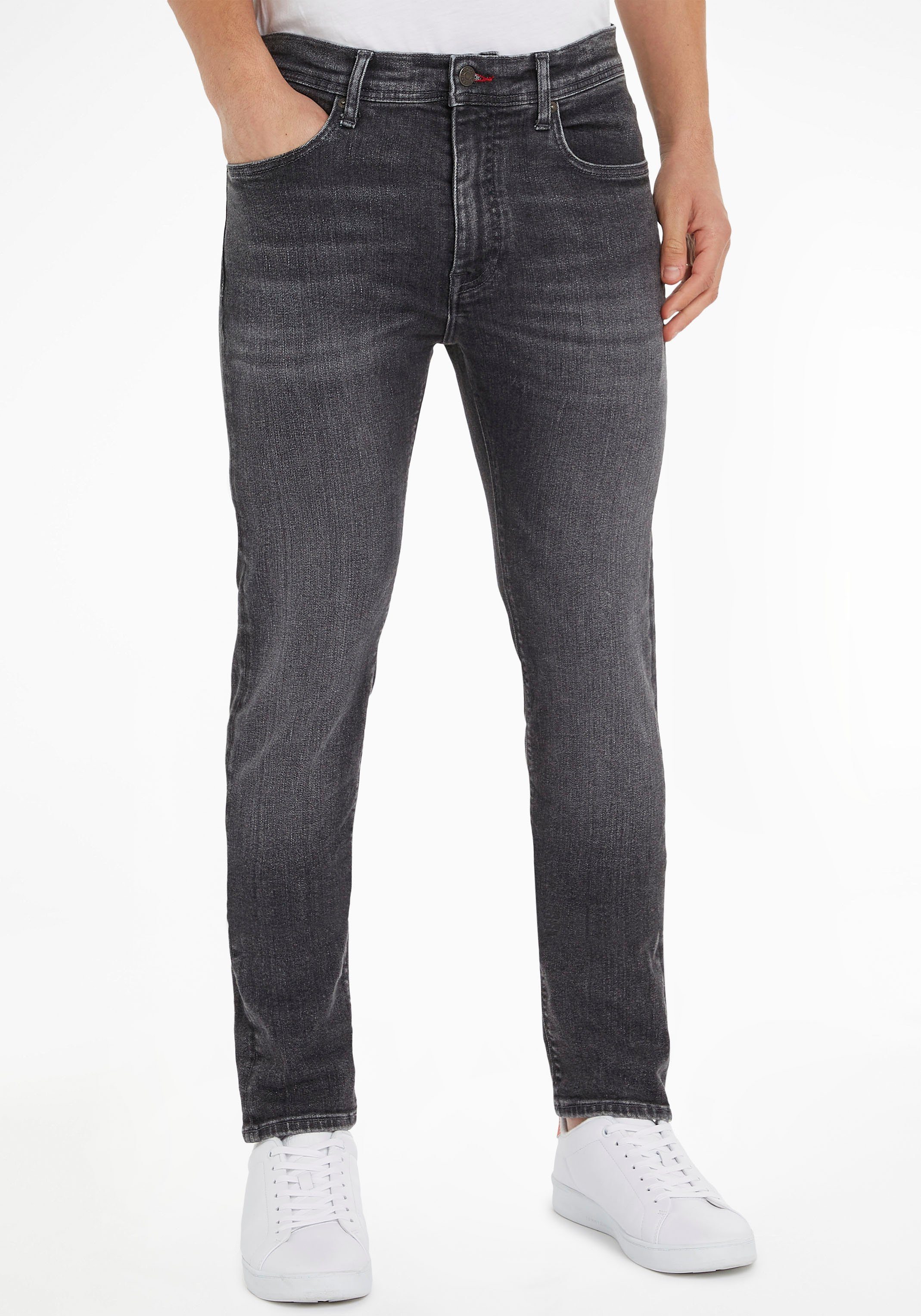 Tommy Hilfiger 5-Pocket-Jeans SLIM BLEECKER PSTR mit Tommy Hilfiger Leder-Batch am hinteren Bundabschluss