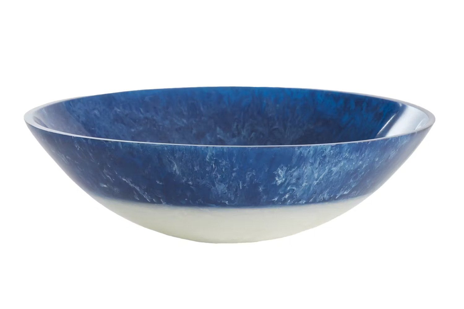 Light & Living Dekoschale Dekoschale Schale BINANGA Light & Living Ø26x7,5 Kunststoff Blau-Weiß