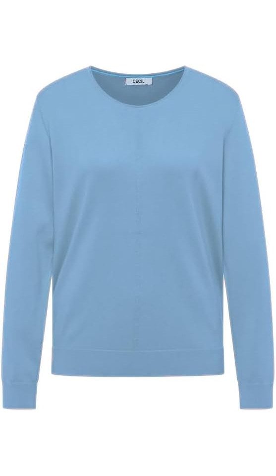 CECIL Strickpullover - NOS_Basic Roundneck - klassischer Strickpullover mit Rundhals und La