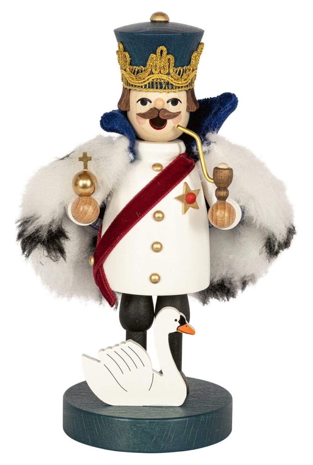 Richard Glaesser Räuchermännchen König Ludwig, Höhe 19cm, Handwerkskunst original Erzgebirge