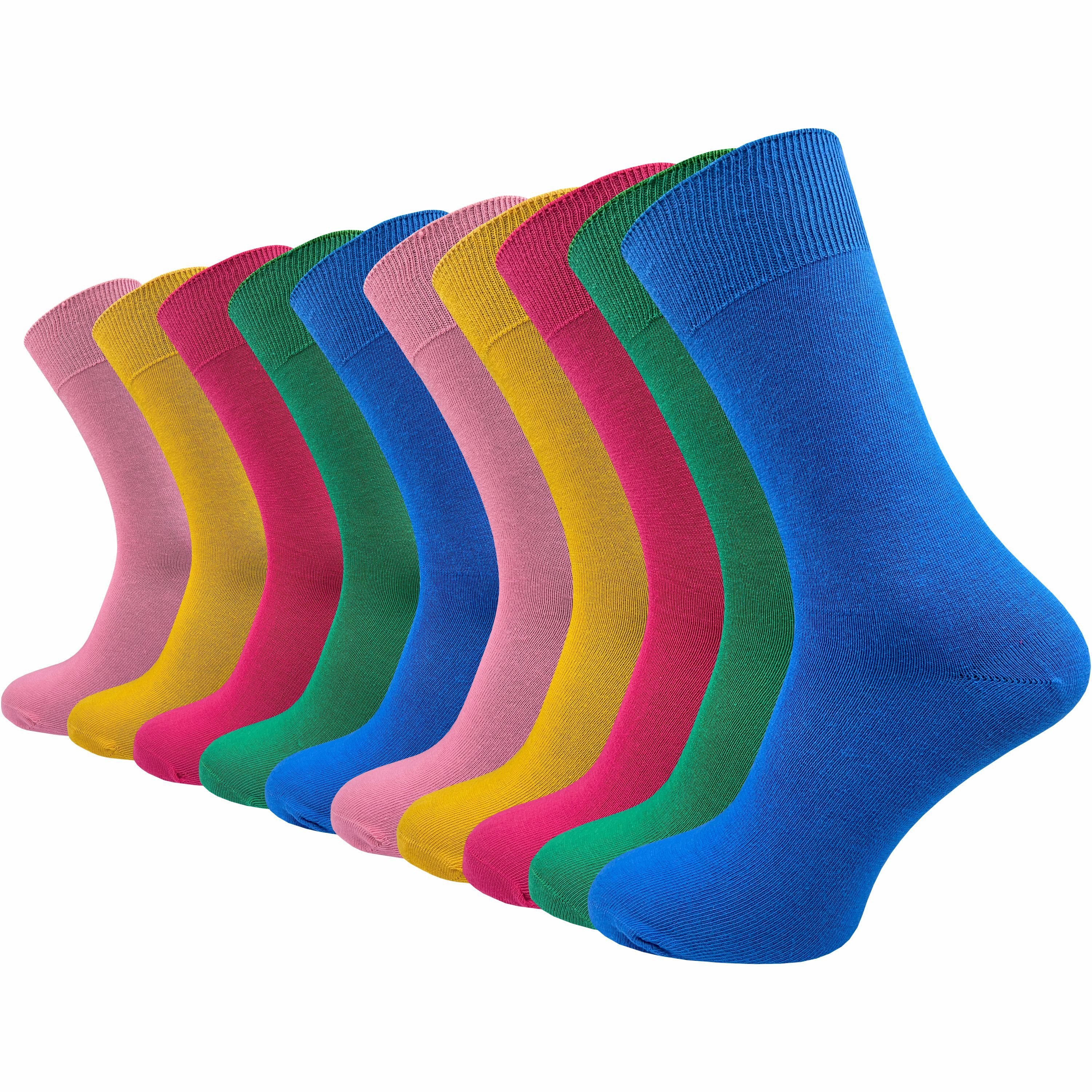 GAWILO Socken für Damen und Herren aus 100% Baumwolle ohne Naht (10 Paar) mit venenfreundlichem Komfortbund