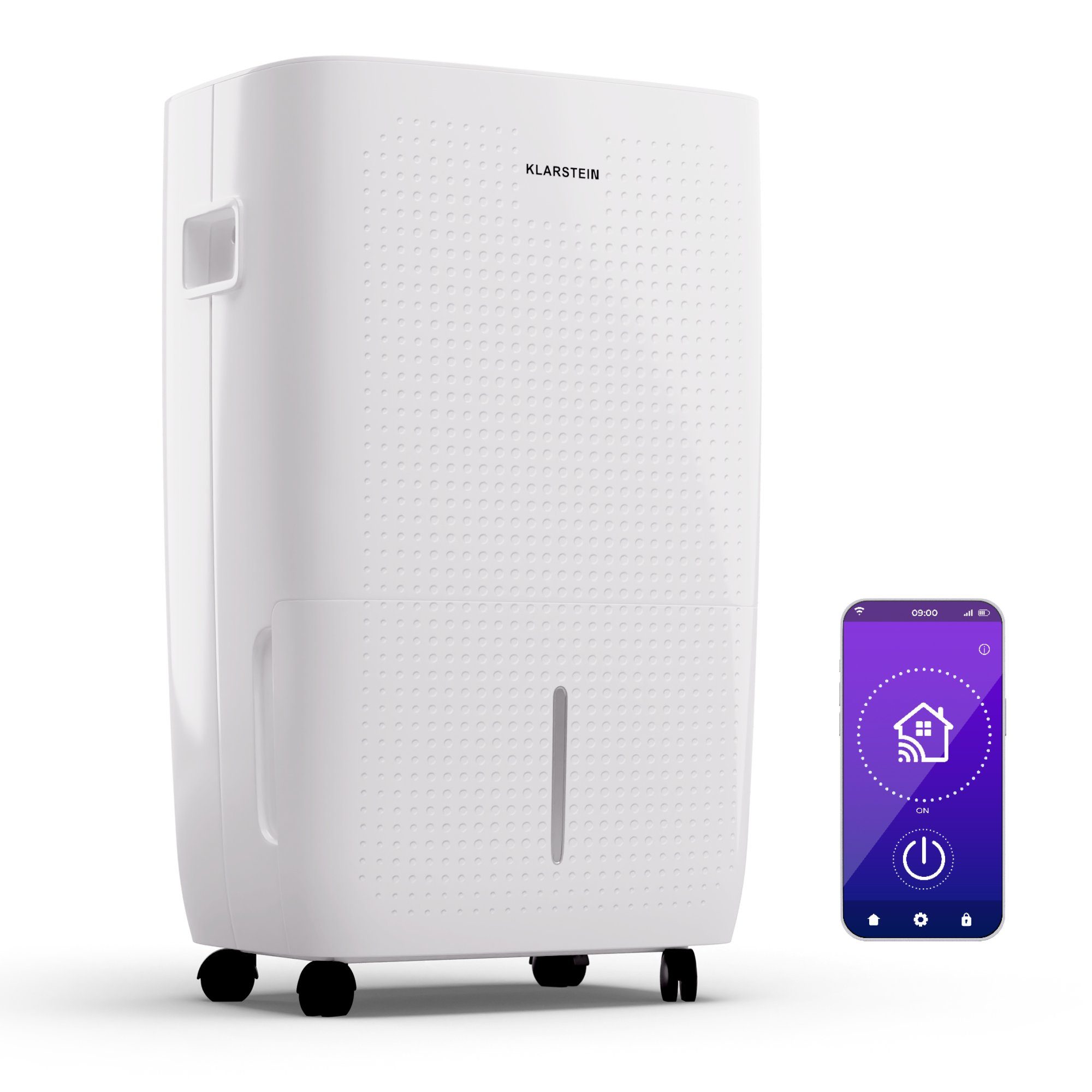 Klarstein Luftentfeuchter DryFy Connect 60 Luftentfeuchter, Elektrisch 60l/d 8 L Wasser Tank Wifi App