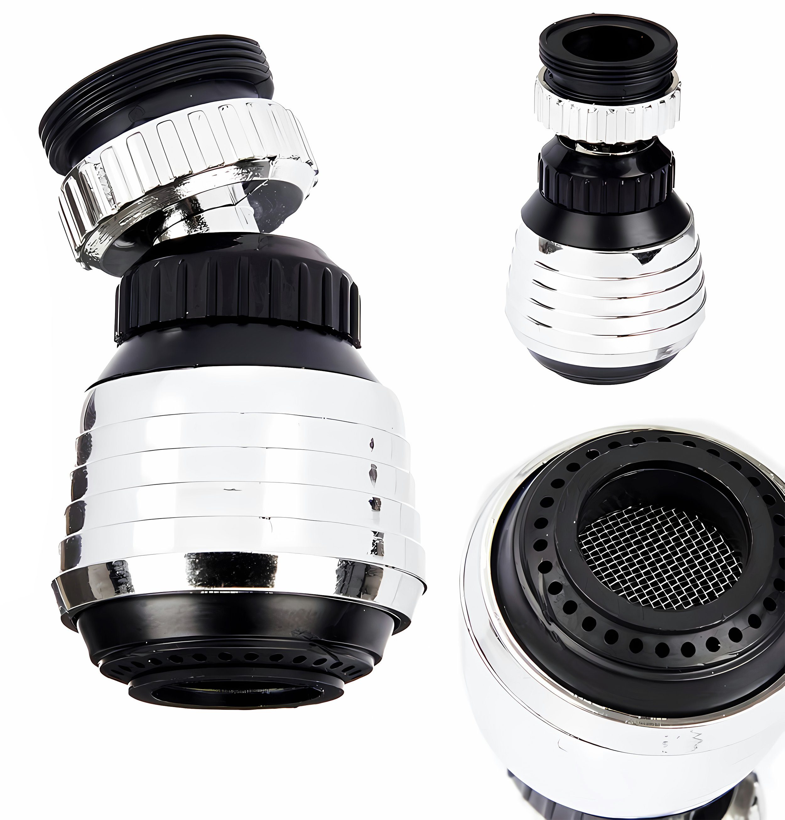 KINVARA Strahlregler BRAUSEKOPF 6cm mit 3 Funktionen Mischdüse Wasserhahnau günstig online kaufen