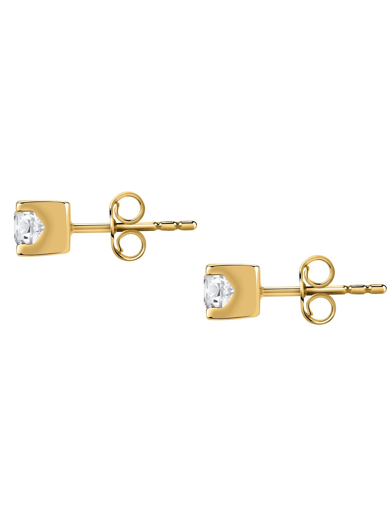 CHRIST Paar Ohrstecker CHRIST Damen-Ohrstecker 585er Gelbgold 2 Diamant