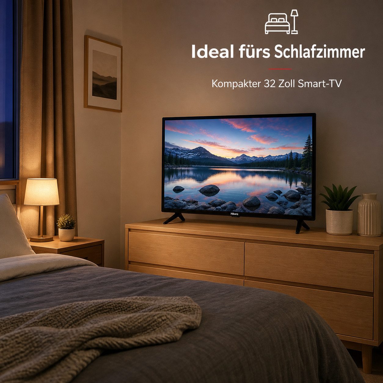 Hikers 32FZ-B LED-Fernseher (Smart-TV, Dolby Audio; Smart TV; VESA 100 x 100 mm)