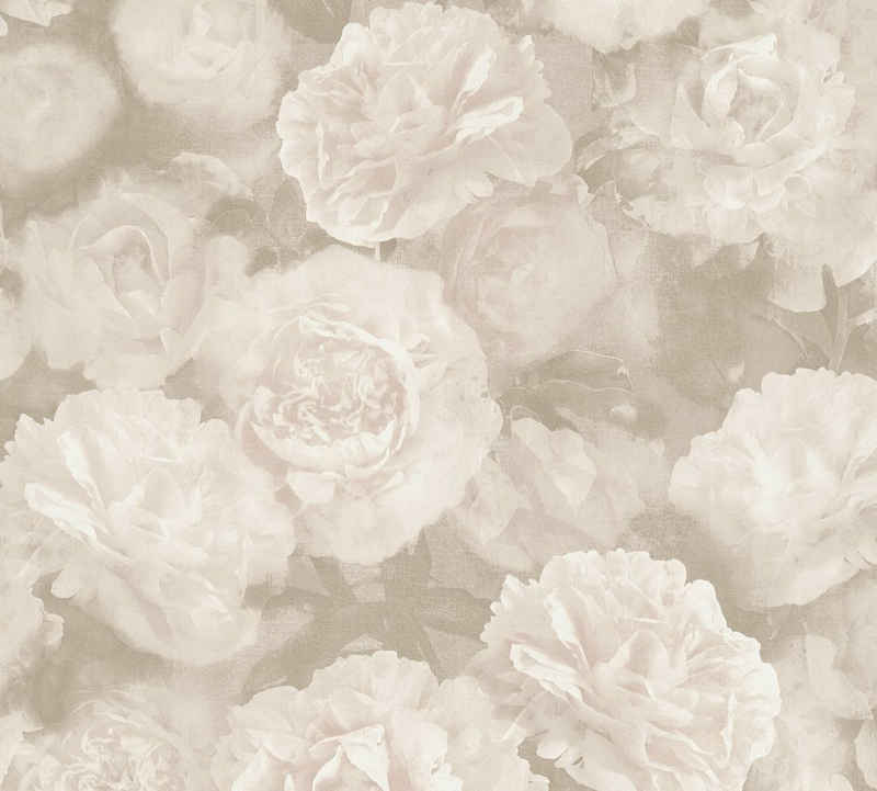 A.S. Création Vliestapete »Neue Bude 2.0 Romantic Flowery mit romantischen Rosen«, floral, Tapete Blumen