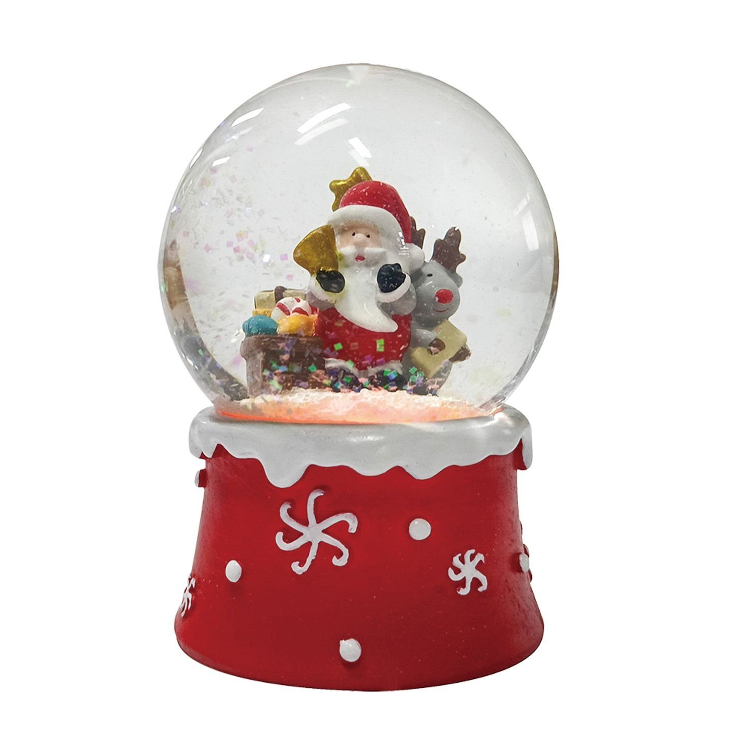 BURI Dekofigur Schneekugel LED Weihnachten Glas günstig online kaufen