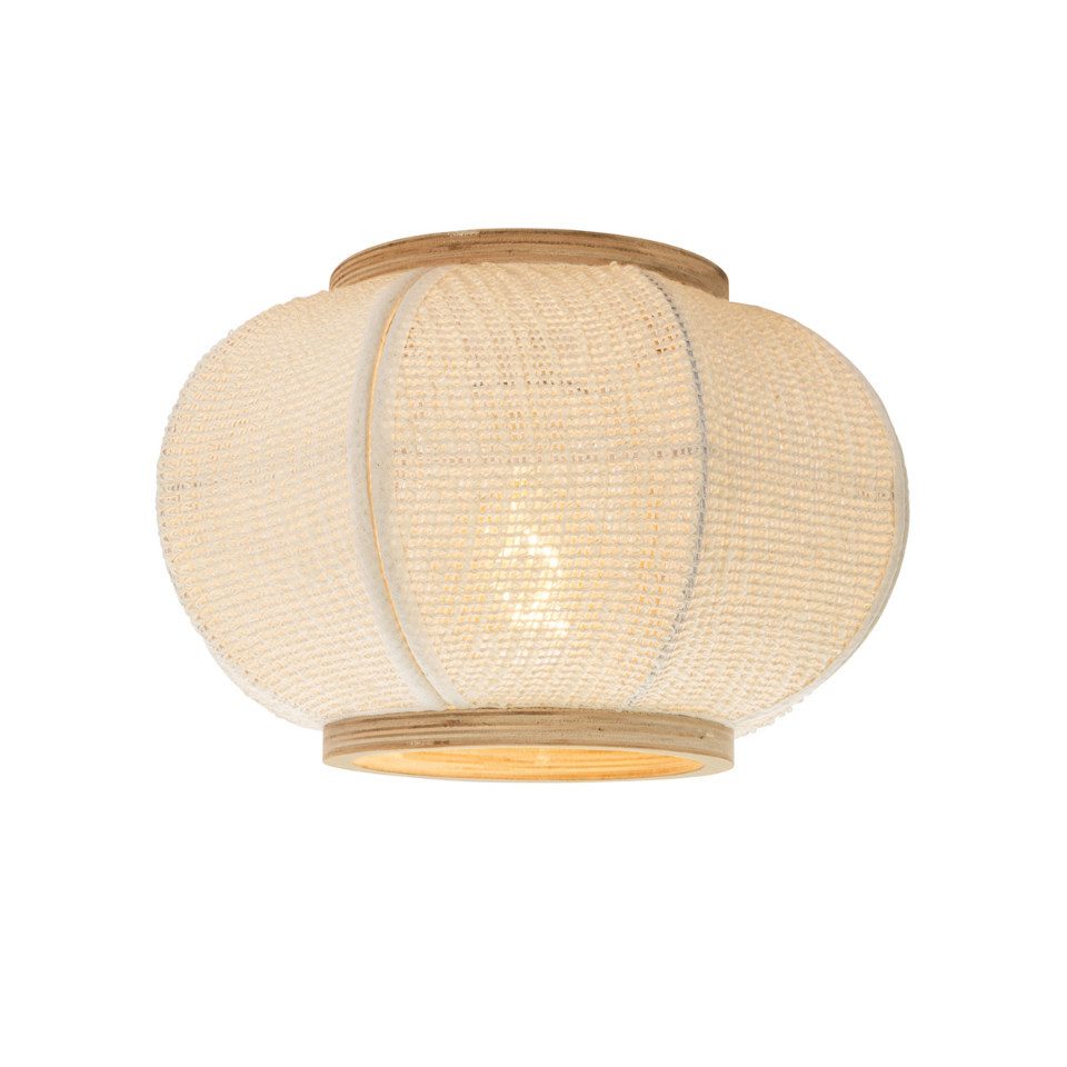 Qazqa Deckenleuchte Rob, ohne Leuchtmittel, E27, Naturel, Orientalisch, Stahl, 1-flammig