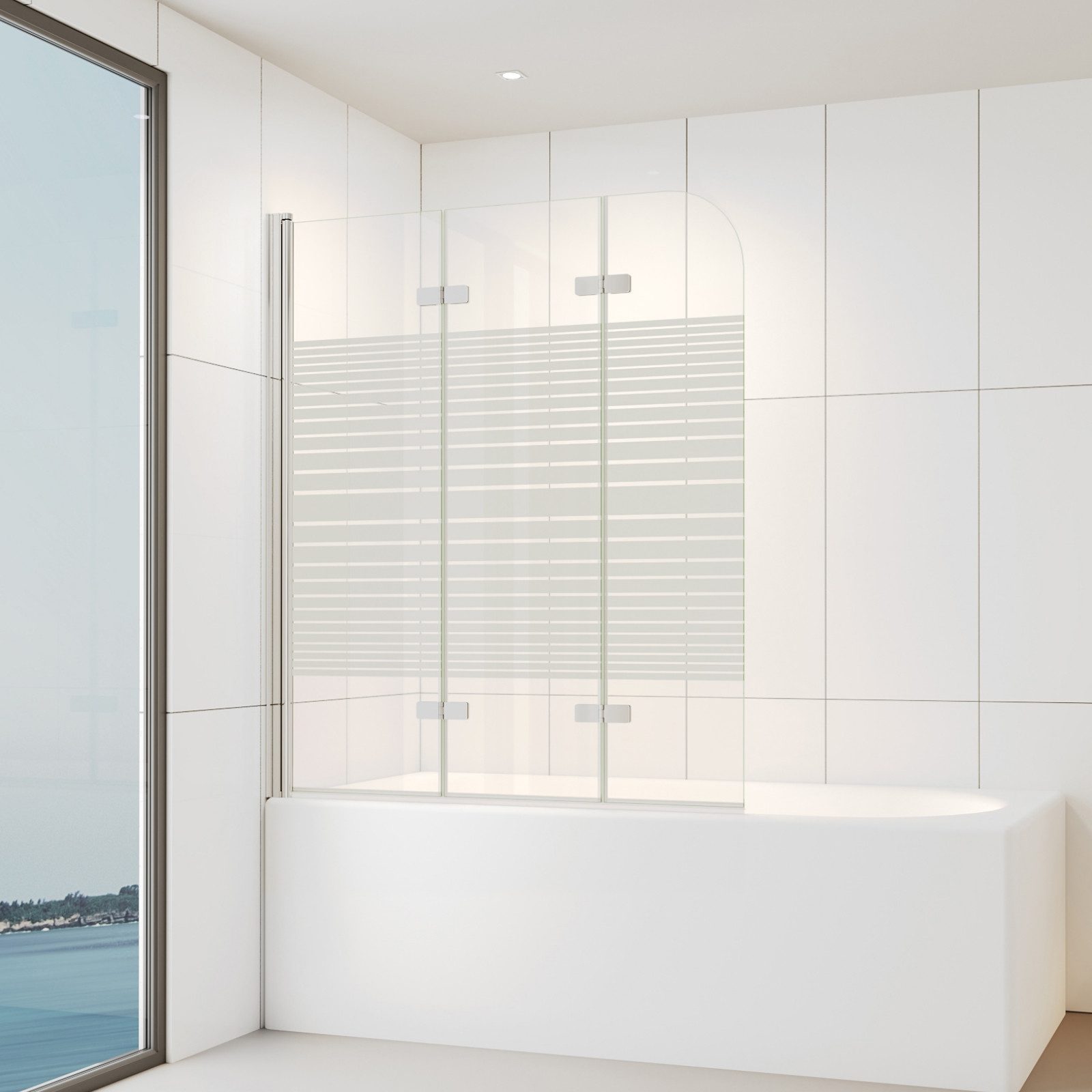 IMPTS Badewannenaufsatz Duschwand für Badewanne Duschabtrennung 2 TLG 3TLG günstig online kaufen