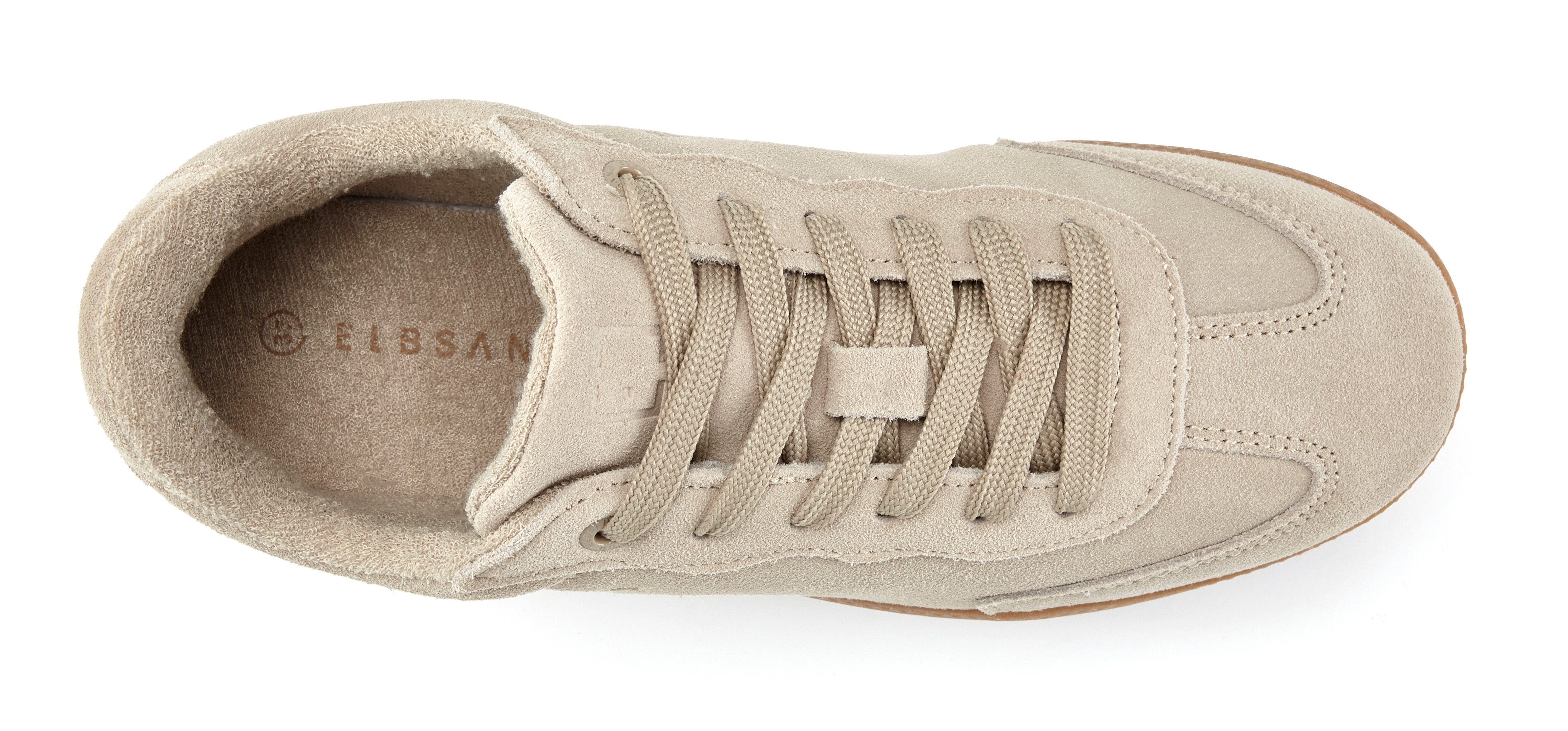 Elbsand Freizeitschuh, Schnürschuh, Turnschuh, Retro Sneaker, Lederschuh Sneaker Ledersneaker, Schnürhalbschuh aus Leder im modernen Retro Look