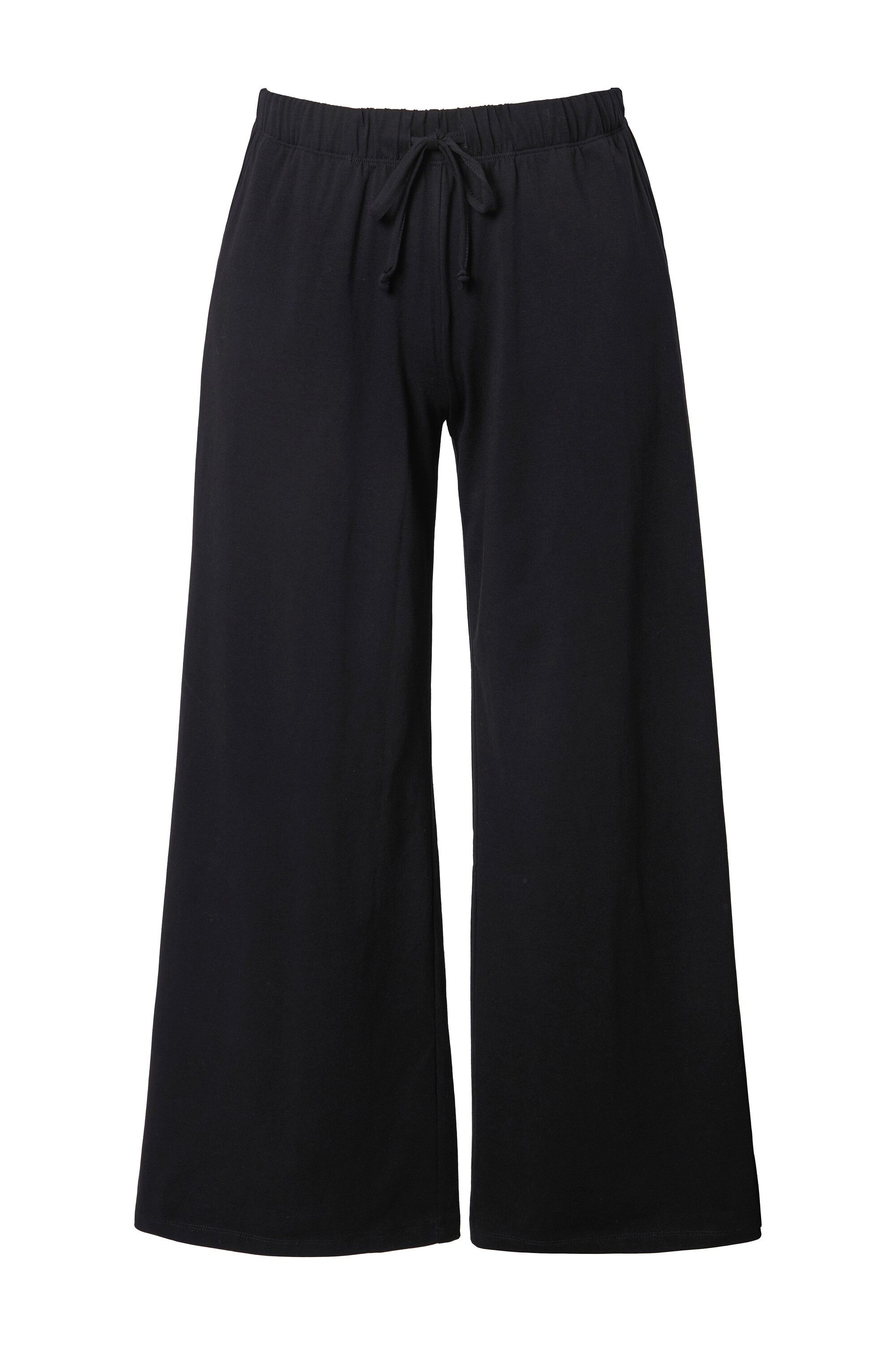 Ulla Popken Funktionshose Jersey-Marlenehose weites Bein Elastikbund günstig online kaufen