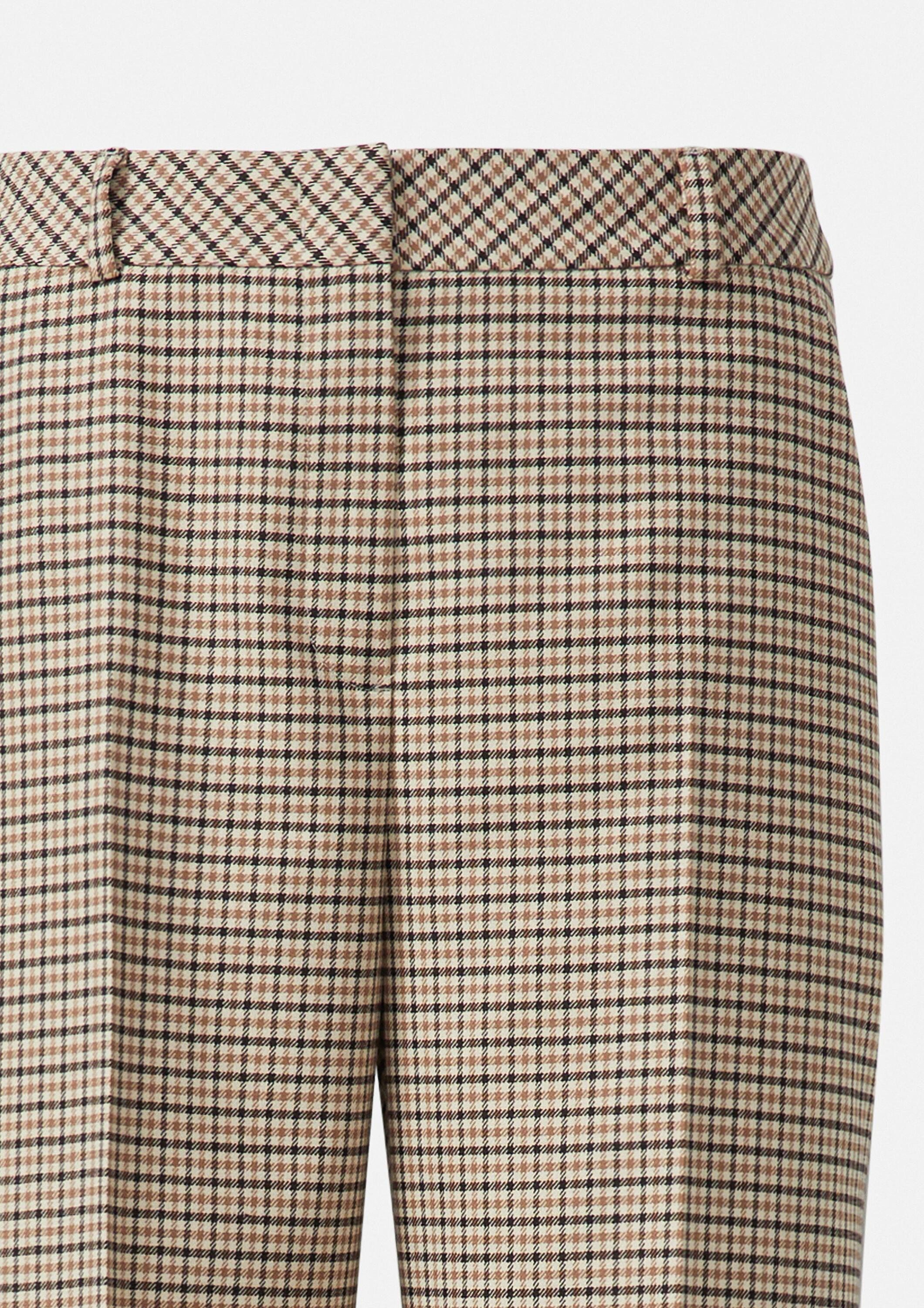 comma Chinos Hose Karohose mit Straight Leg