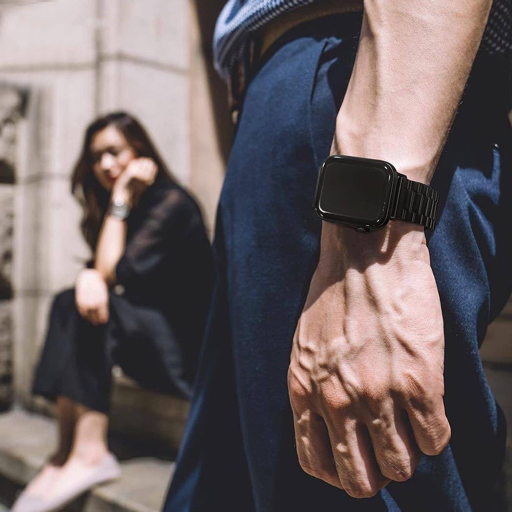 YSDYM Smartwatch-Armband Armband Kompatibel mit apple 45mm, 7 watch Apple Watch armband watch Schwarz watch apple 44mm 45mm,apple 42mm, armband 7 7 45mm