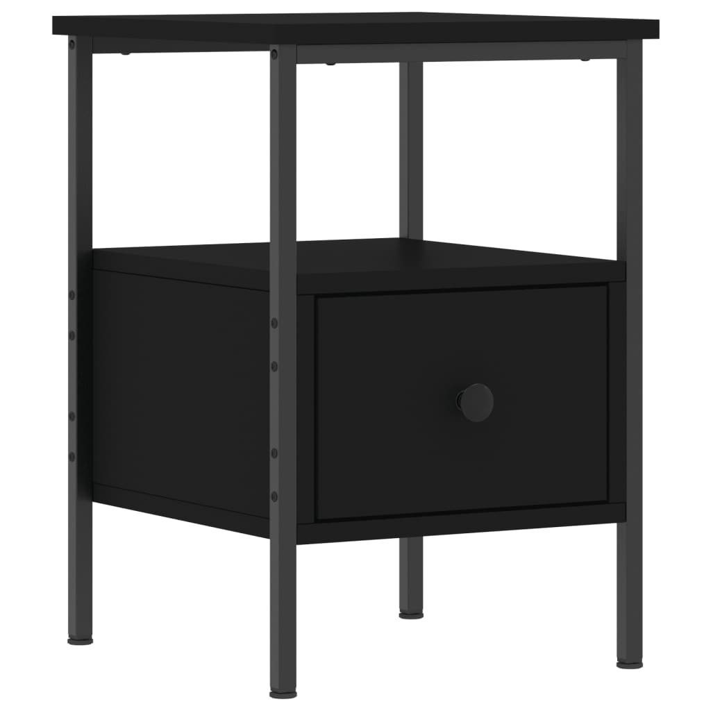 vidaXL Nachttisch Nachttisch Schwarz 34x36x50 cm Holzwerkstoff (1-St)