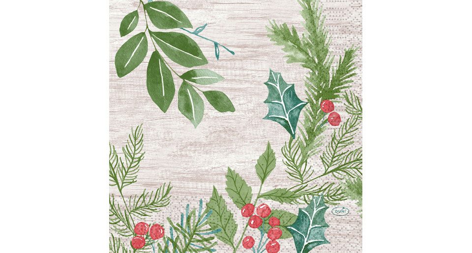 Duni Weihnachtsfigur Duni Servietten winter greene 33 x 33 cm - 20er