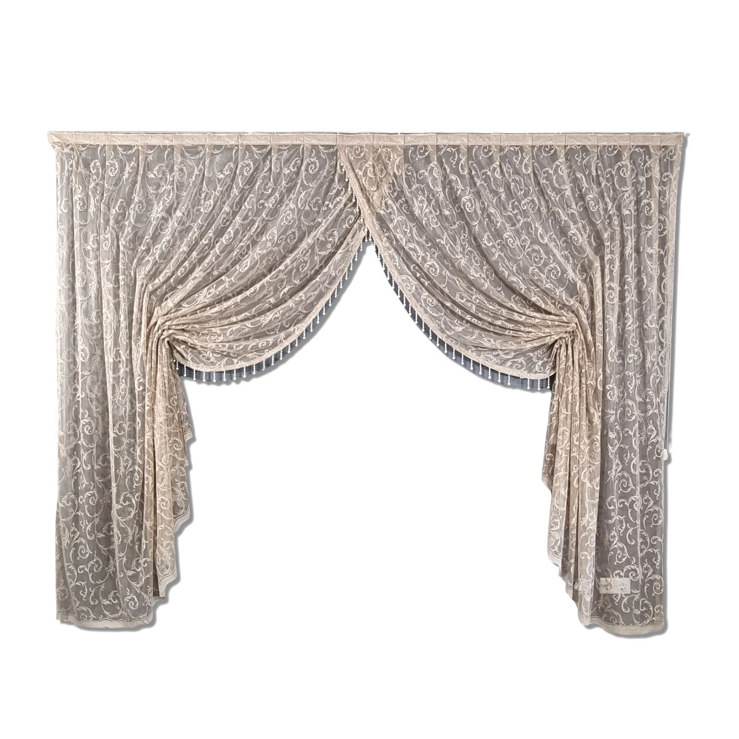 Gardinen by Justyna Gardine Kruvaze Beige, Kräuselband, Lichtschutz, Store, günstig online kaufen