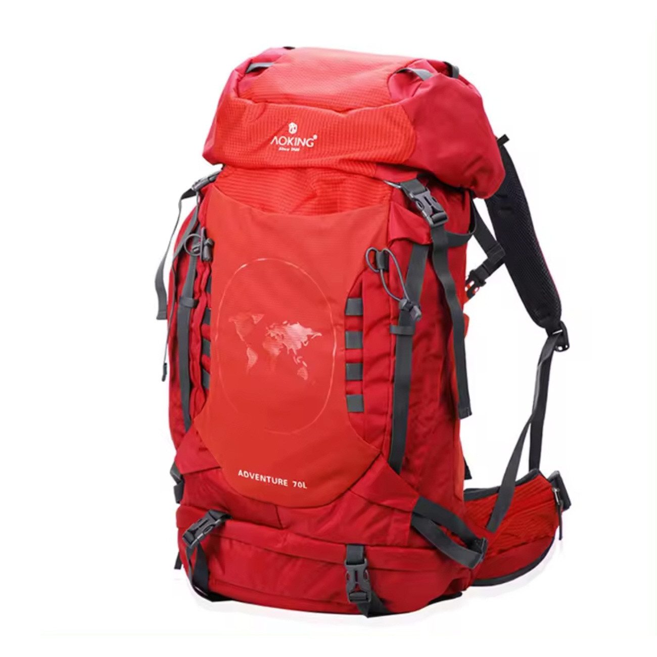 SHG Trekkingrucksack ⌂ Tourenrucksack Alpinrucksack Wanderrucksack Bergsteigerrucksack (Farbe: Rot, Hochtourenrucksack Freizeitrucksack), Rucksack Sportrucksack Reiserucksack Kletterrucksack