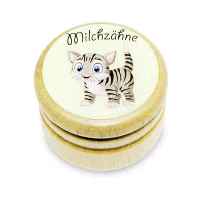 GICO Zahndose Milchzahndose Zahndose Milchzähne Holz 44 mm Katze - 7019k, für Jungen und Mädchen