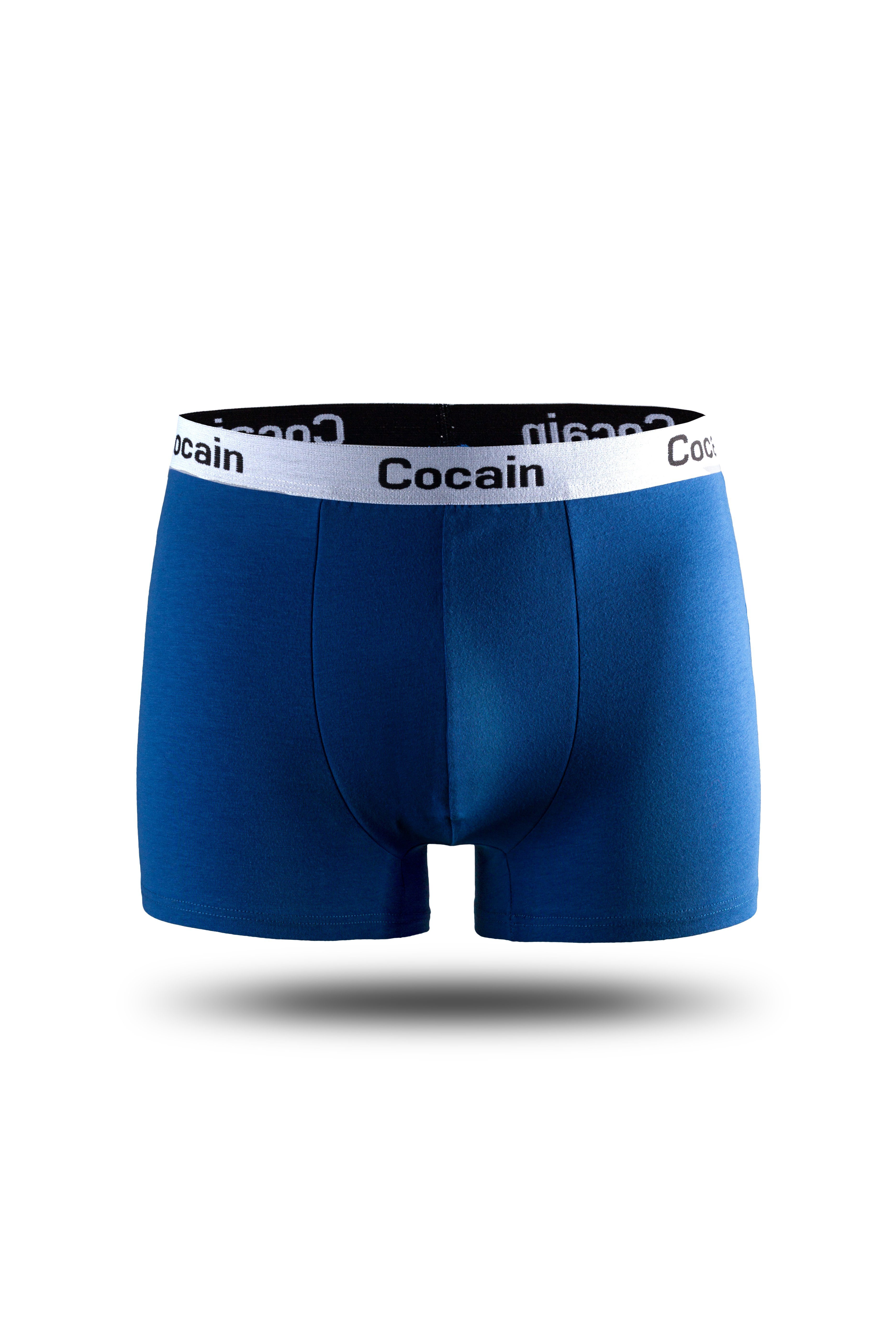 Cocain underwear Boxershorts (5-St., rot am - Logoschriftzug Spitzenqualität Europa schwarz aus Herren grau Bund Boxershorts weiss blau - 5er-Pack) - 