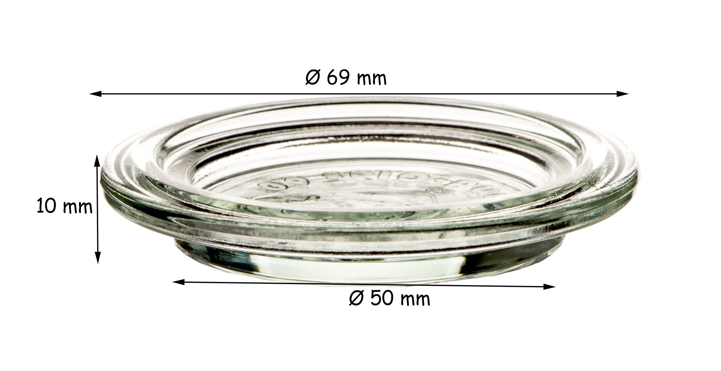 WECK Einmachglas Weckgläser für mm Ersatzdeckel RR Glas, (12-tlg) 60 60