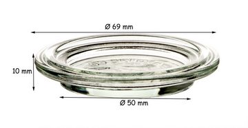 WECK Einmachglas Ersatzdeckel 60 mm für Weckgläser RR 60, Glas, (12-tlg)