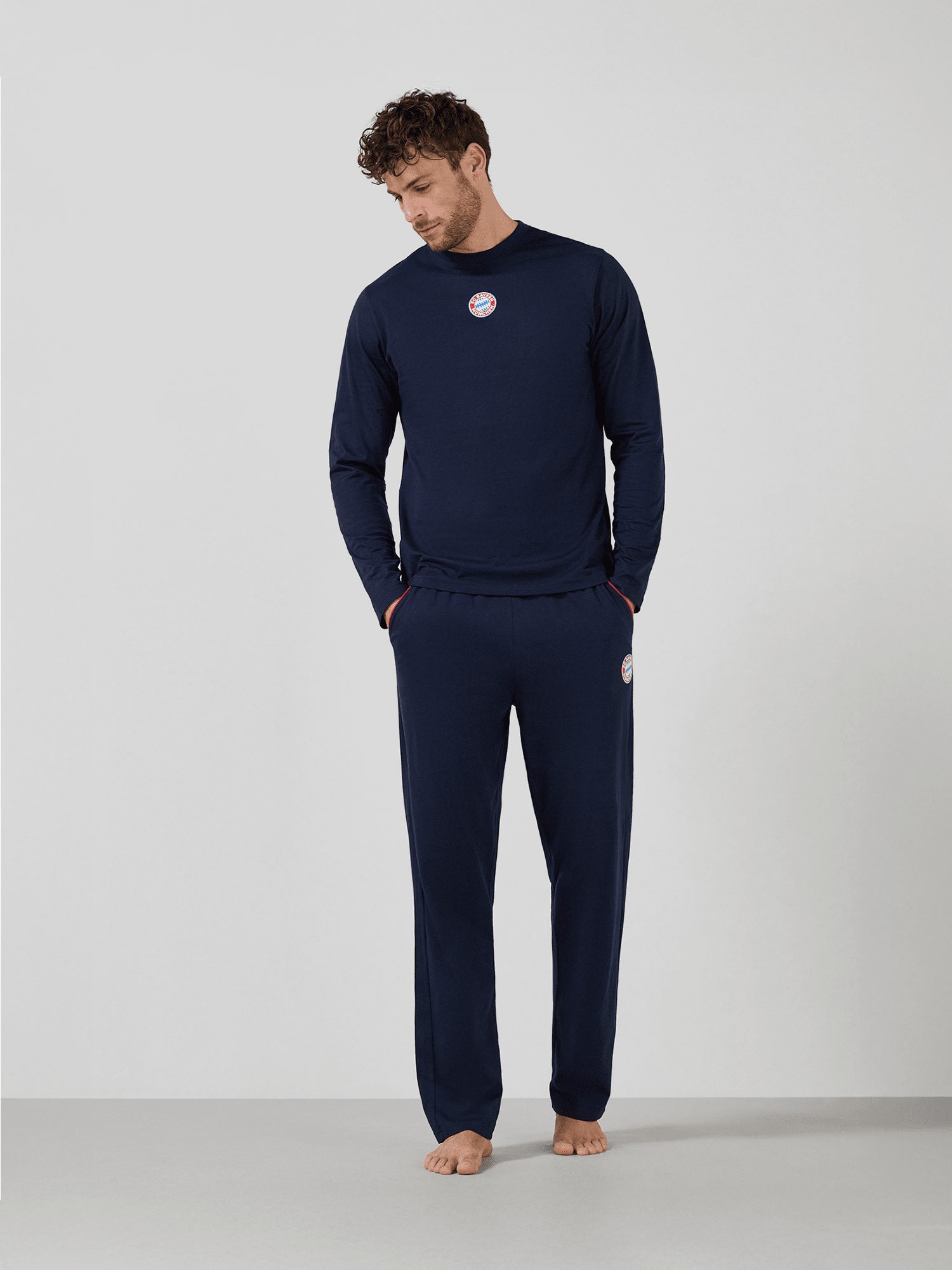 FC Bayern München Schlafanzug FC Bayern München, Schlafanzug Essentials, Herren, Navy