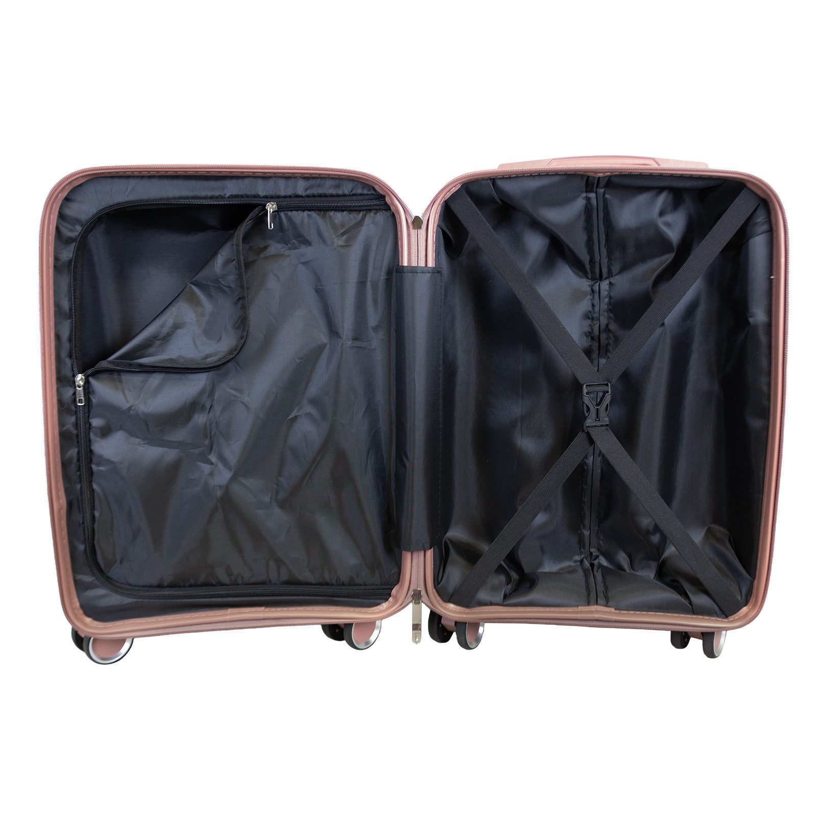 Trendyshop365 Hartschalen-Trolley Reisekoffer Aruba, verschiedene Farben und Größen, 4 Rollen, Polypropylen, extrem robust