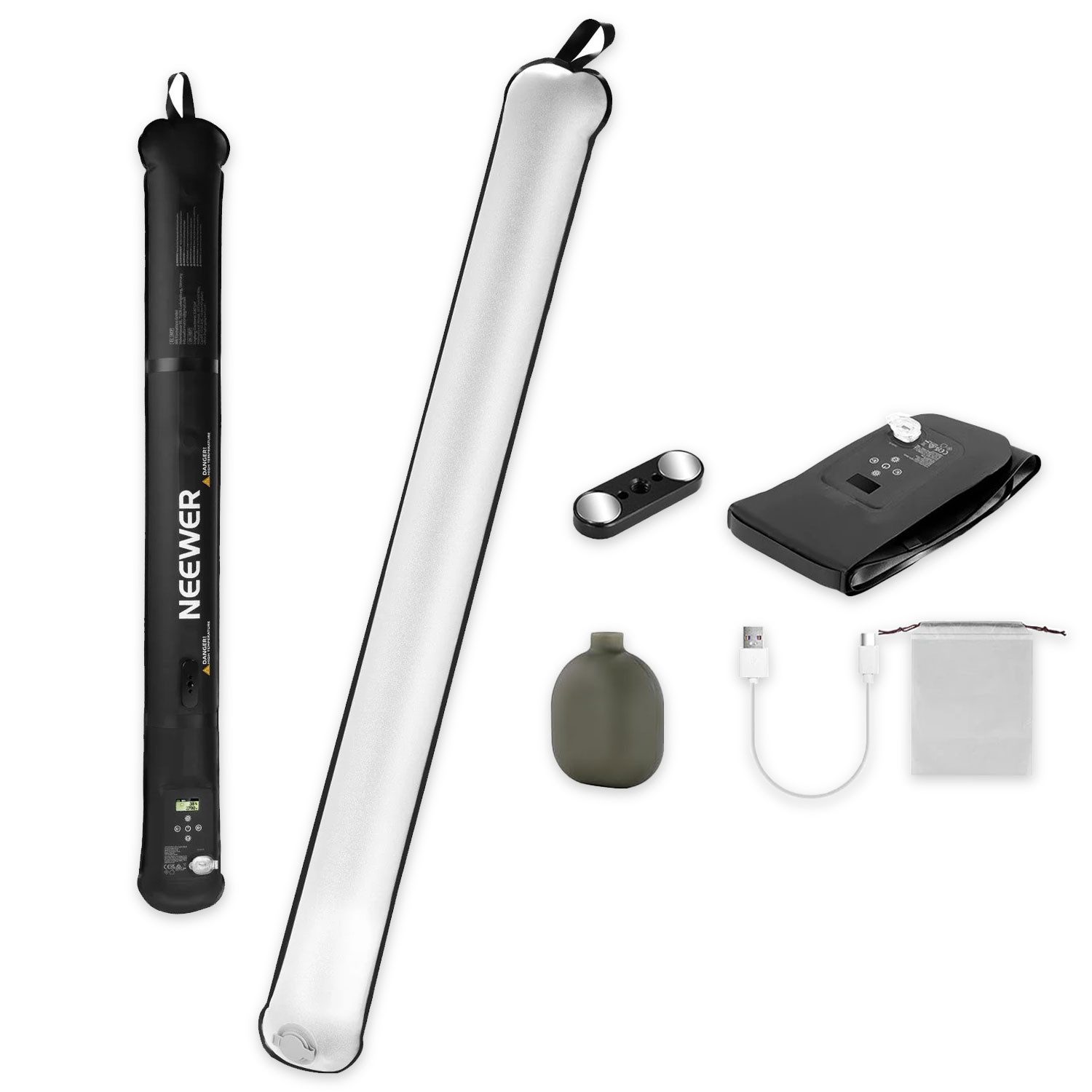 Neewer Videoleuchte Neewer Stablicht GC21B aufblasbare LED-Stableuchte Bi-Color, Aufblasbare LED Schlauchleuchte