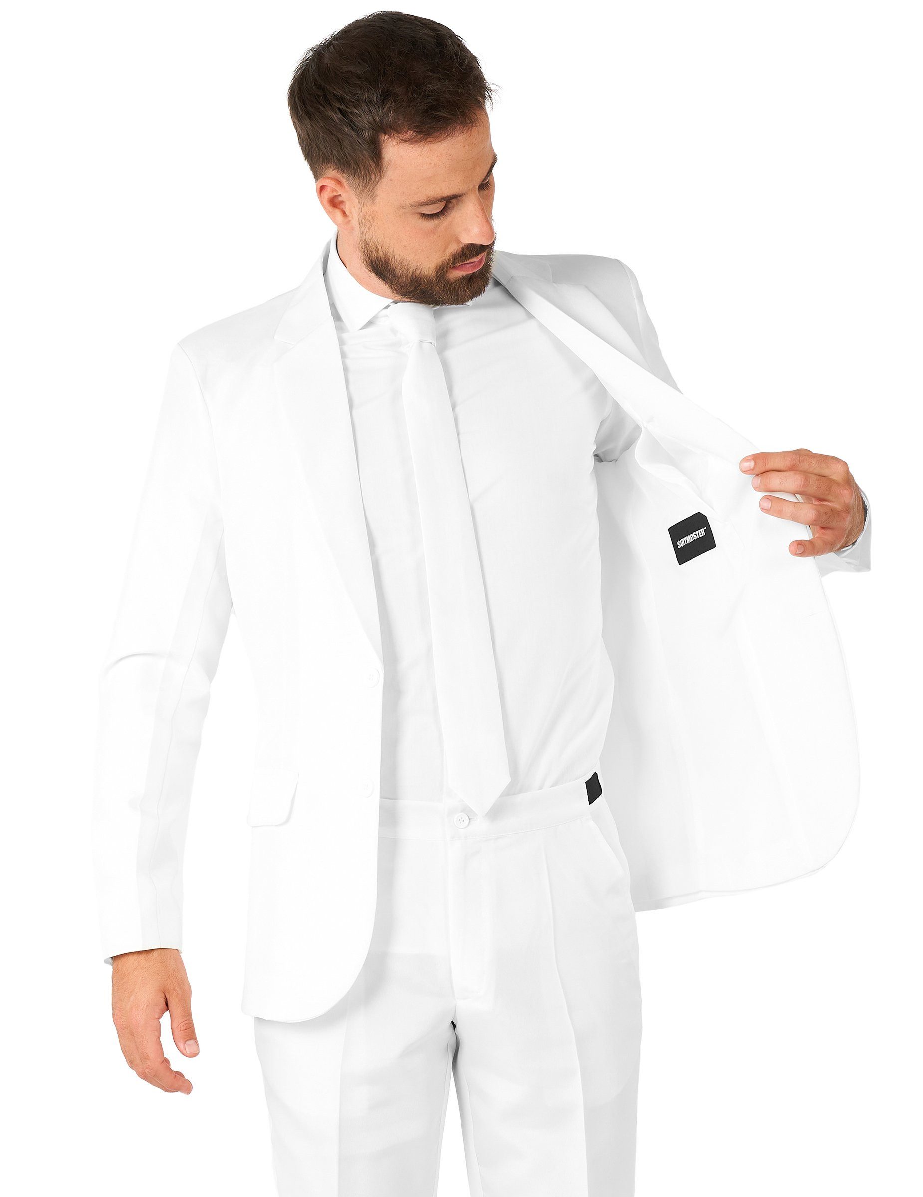 Opposuits Kostüm Mr. Solid Herrenanzug von Suitmeister weiss